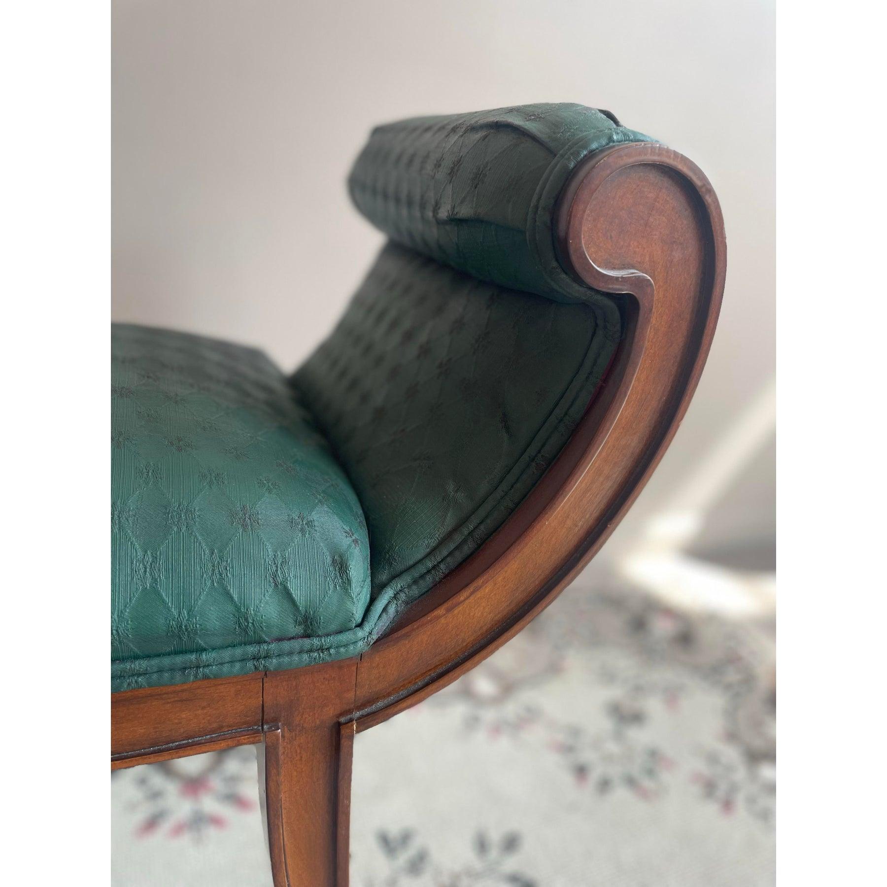 Late 20th Century 1980s Vintage Scroll Bench For Sale