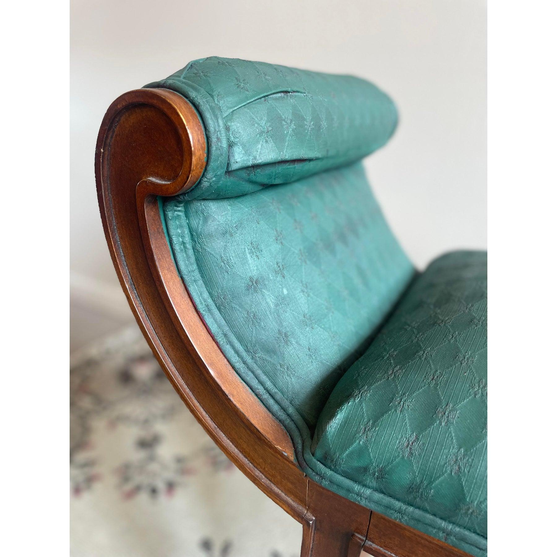 1980s Vintage Scroll Bench For Sale 2