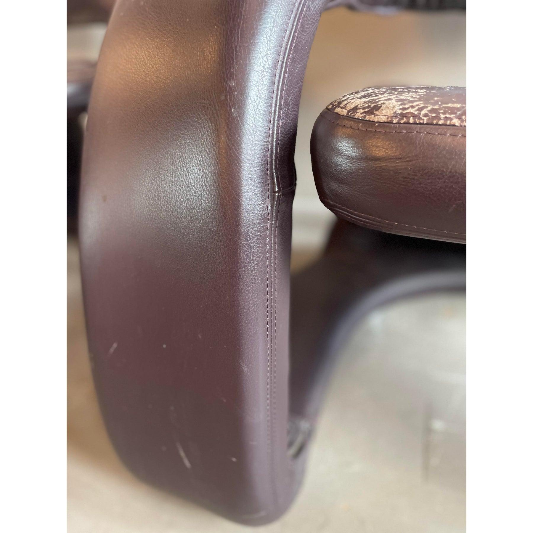 Paire de chaises Jaymar en cuir sculptural Vintage des années 1980 en vente 2