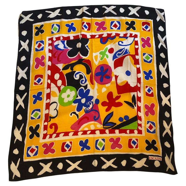 Vintage Oriental Silk Foulard