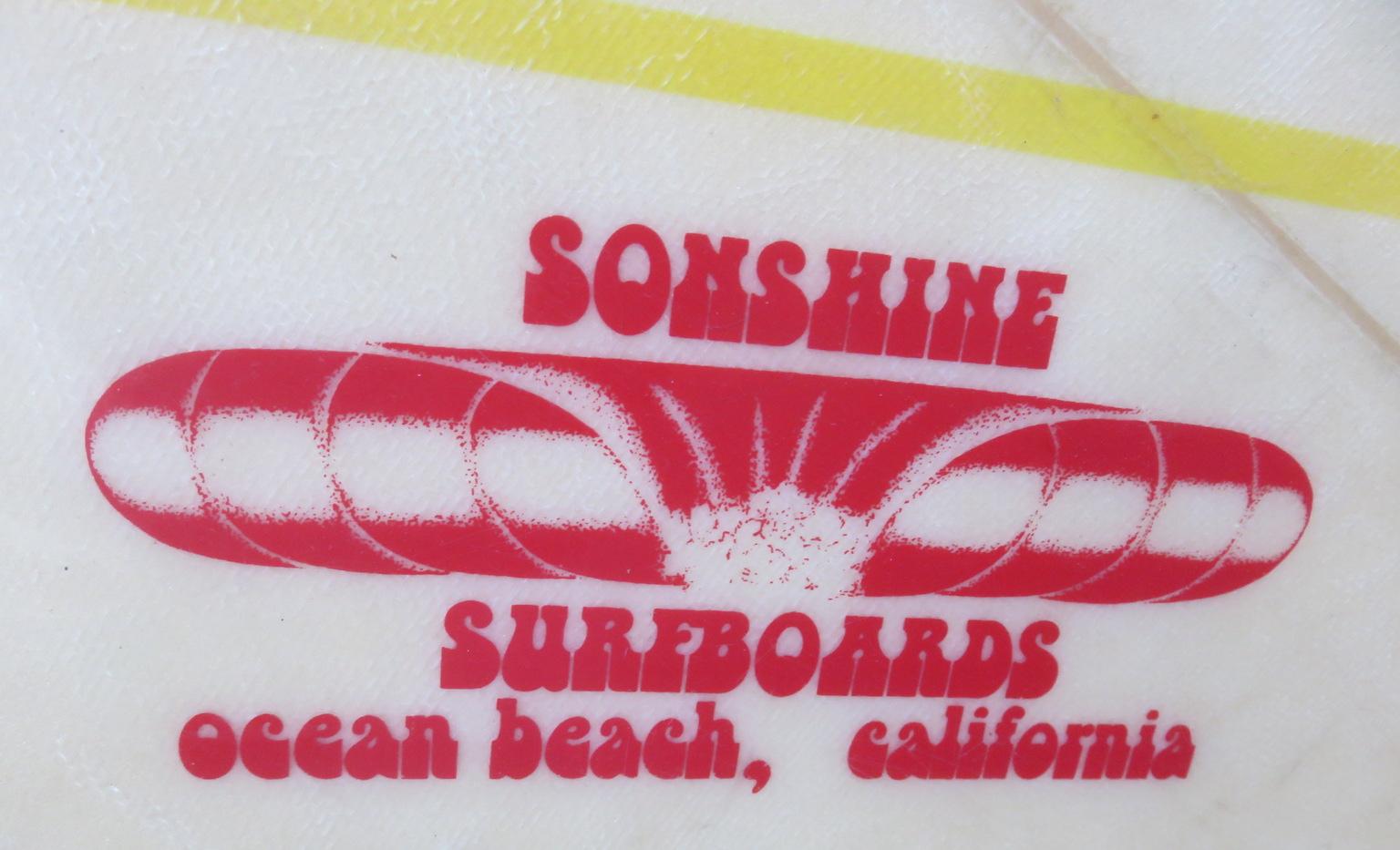 American 1980s Vintage Sonshine Surfboards Topper Shortboard