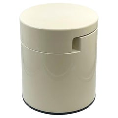 1980s Vintage Stool with Storage 'Rolle' by Ilma - Minimalist Design Italy