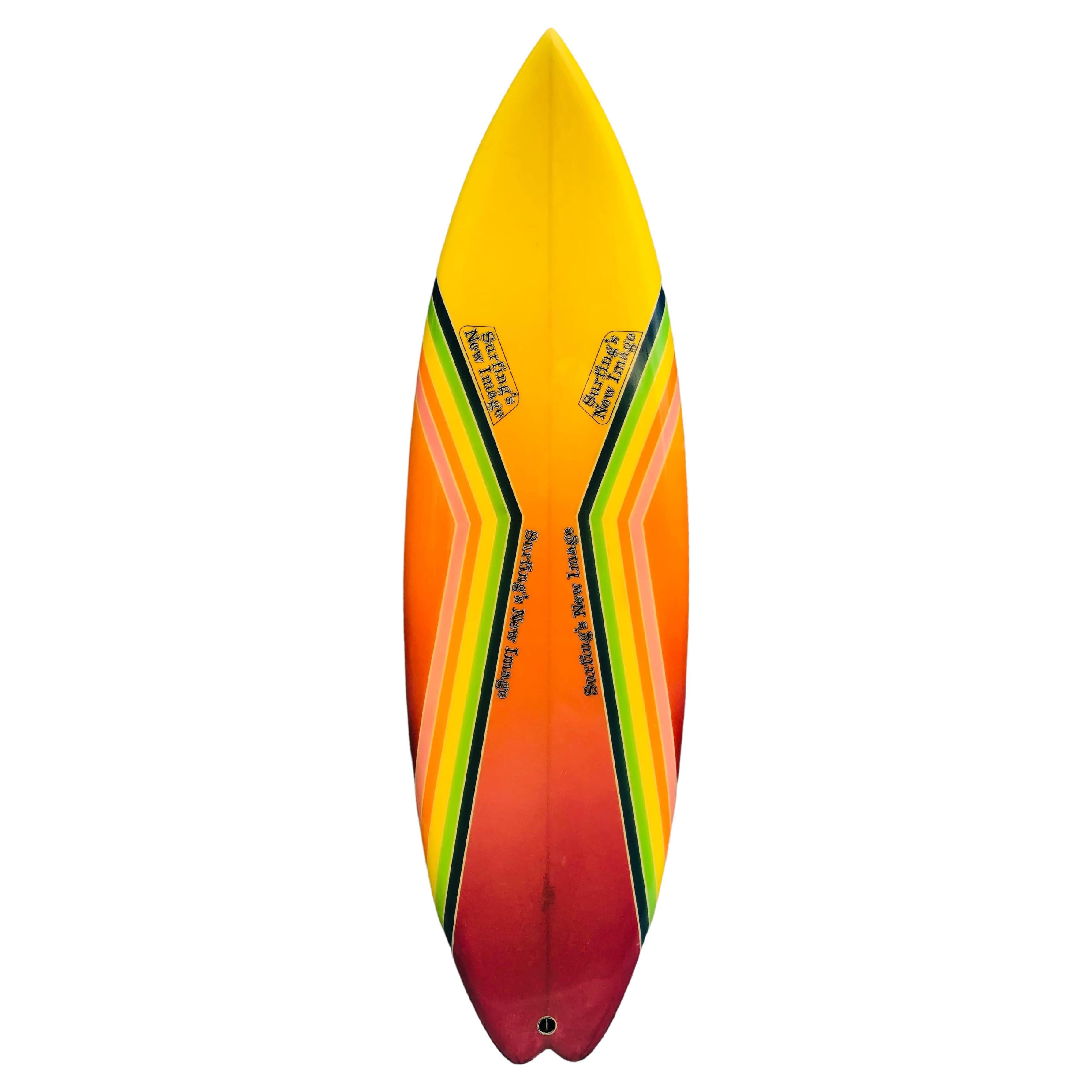 1980s Vintage Surfings New Image twin fin by Rick Hamon