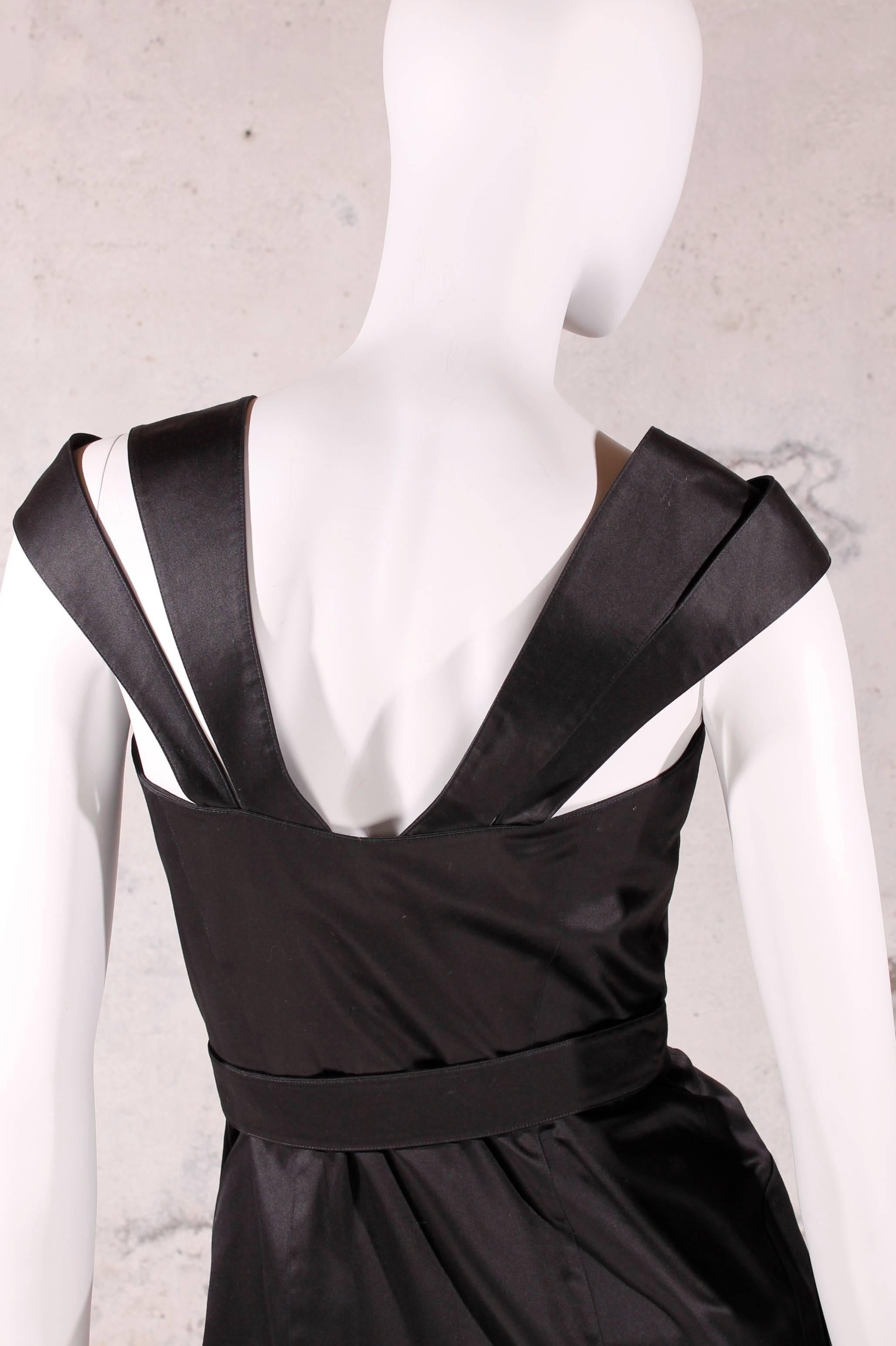 Women's 1980's Vintage Thierry Mugler - black dress For Sale