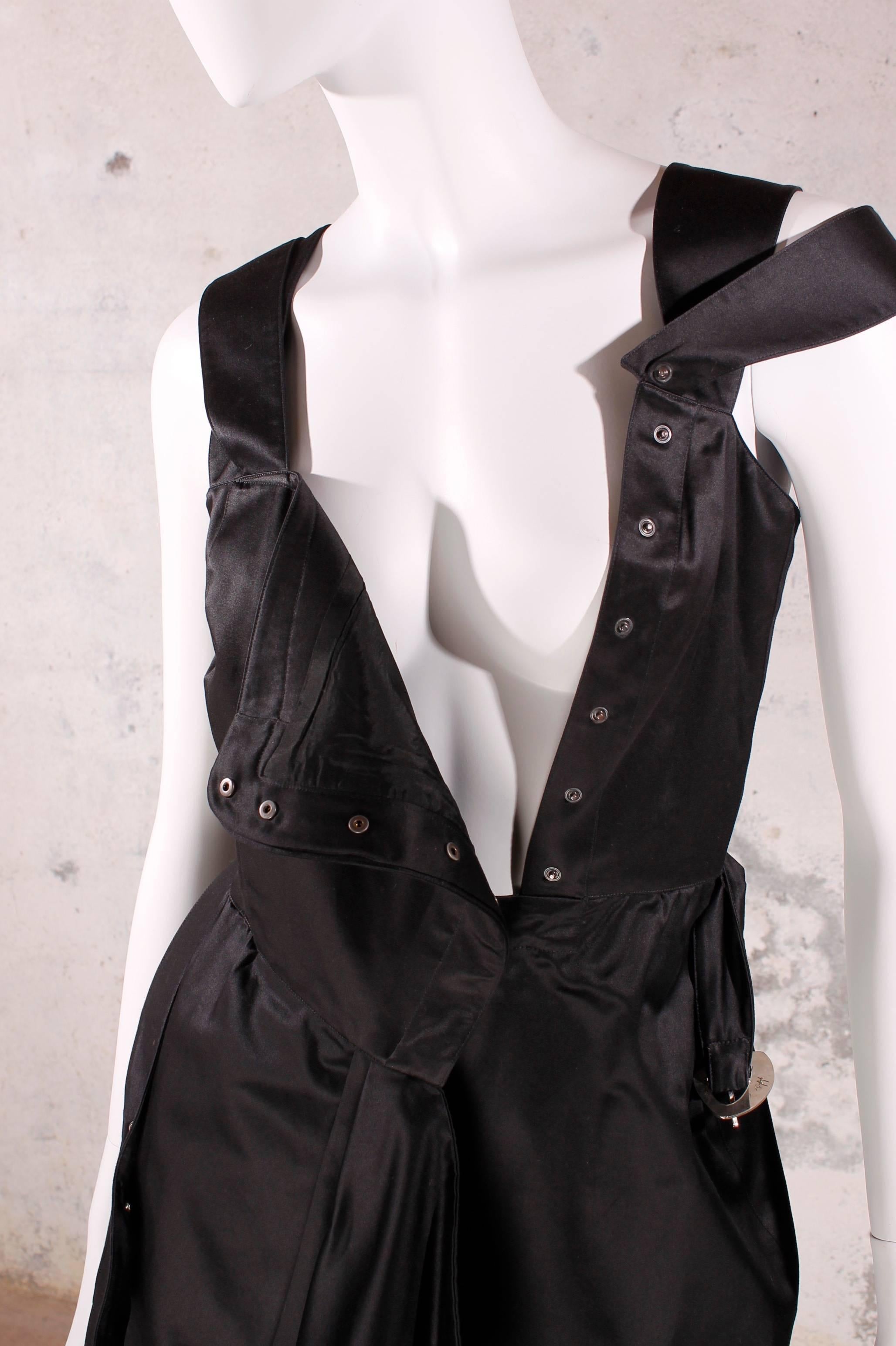 1980's Vintage Thierry Mugler - black dress For Sale 1