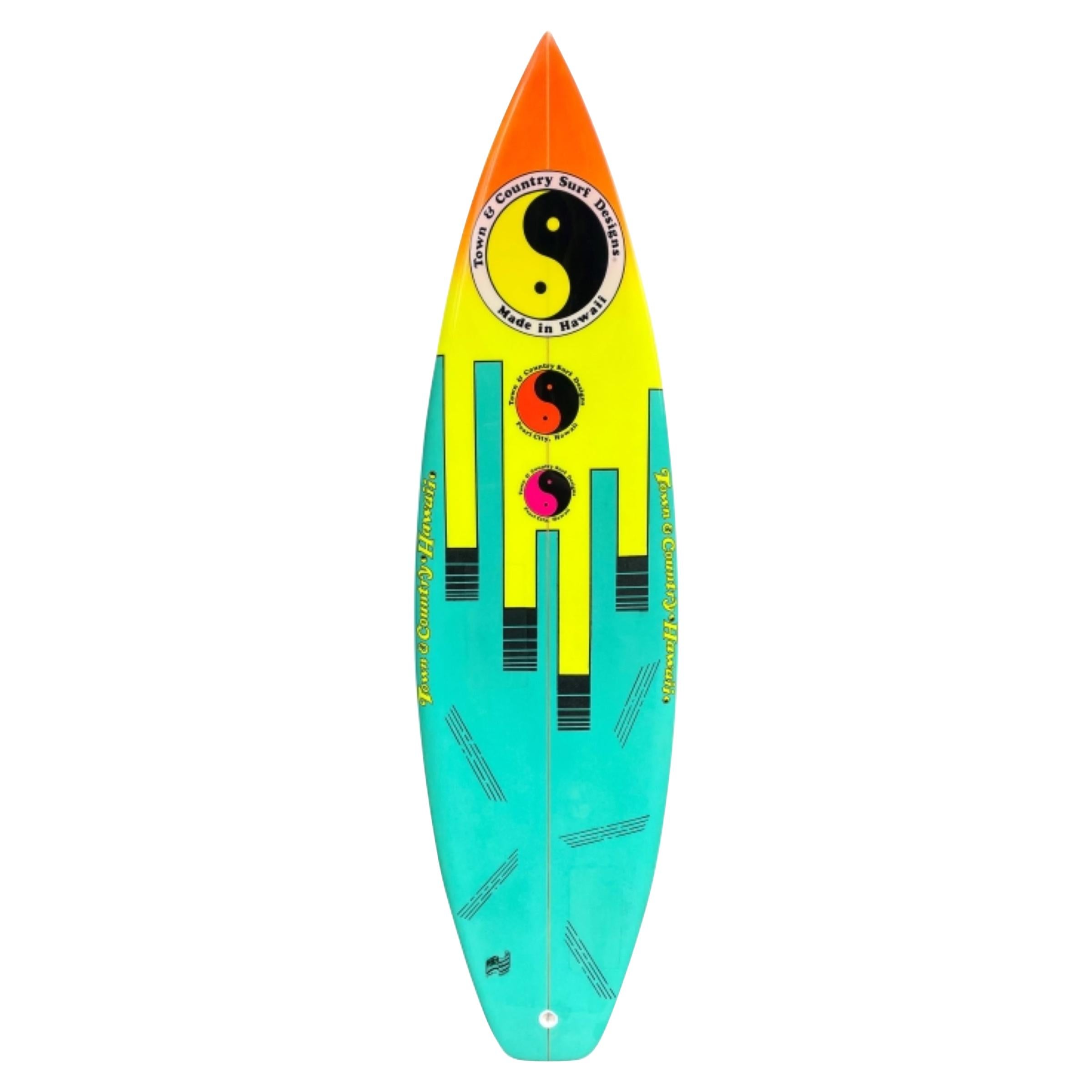 1980s Vintage Town & Country 'T&C' Surfboard by Louis Ferreira