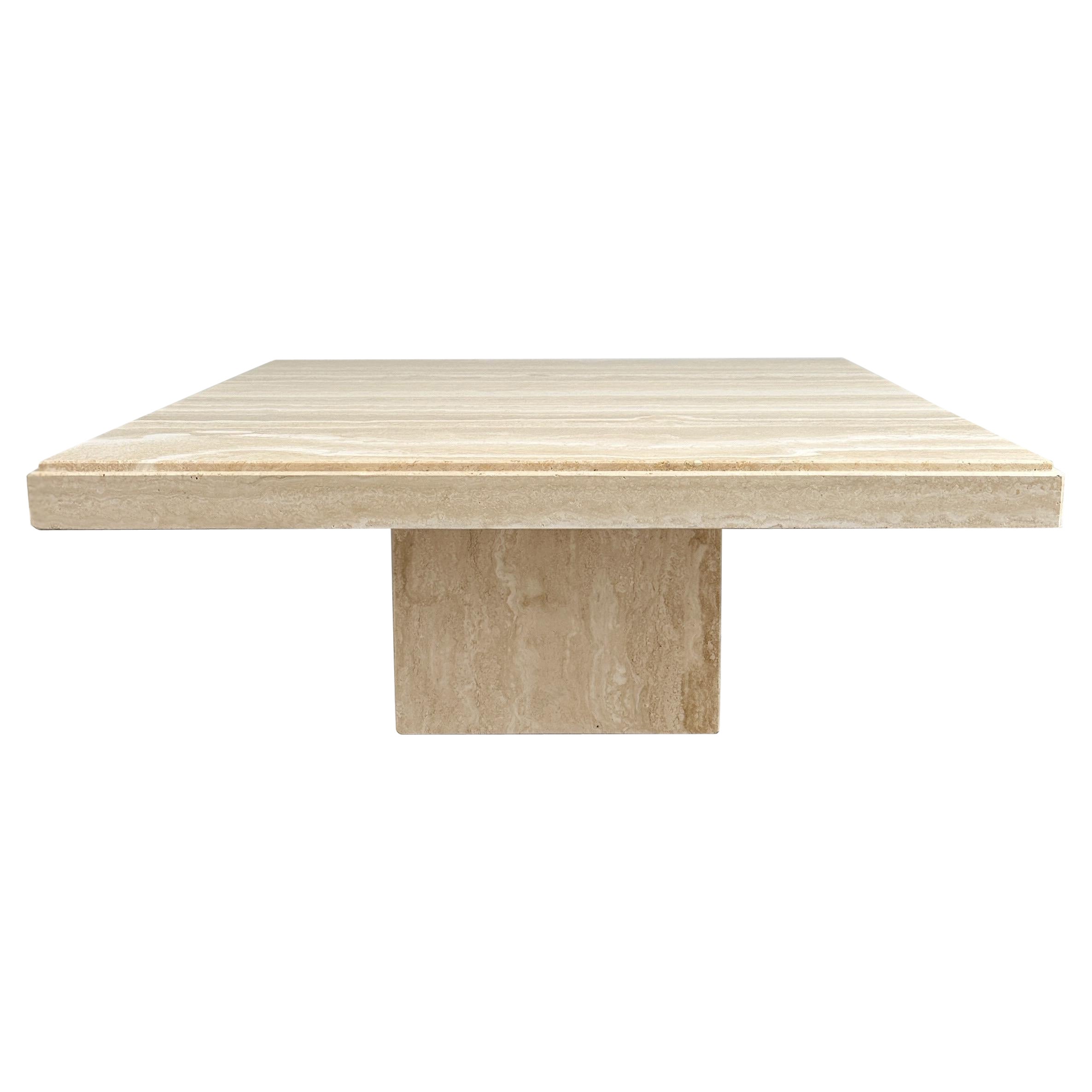 1980s Vintage Travertine Coffee Table