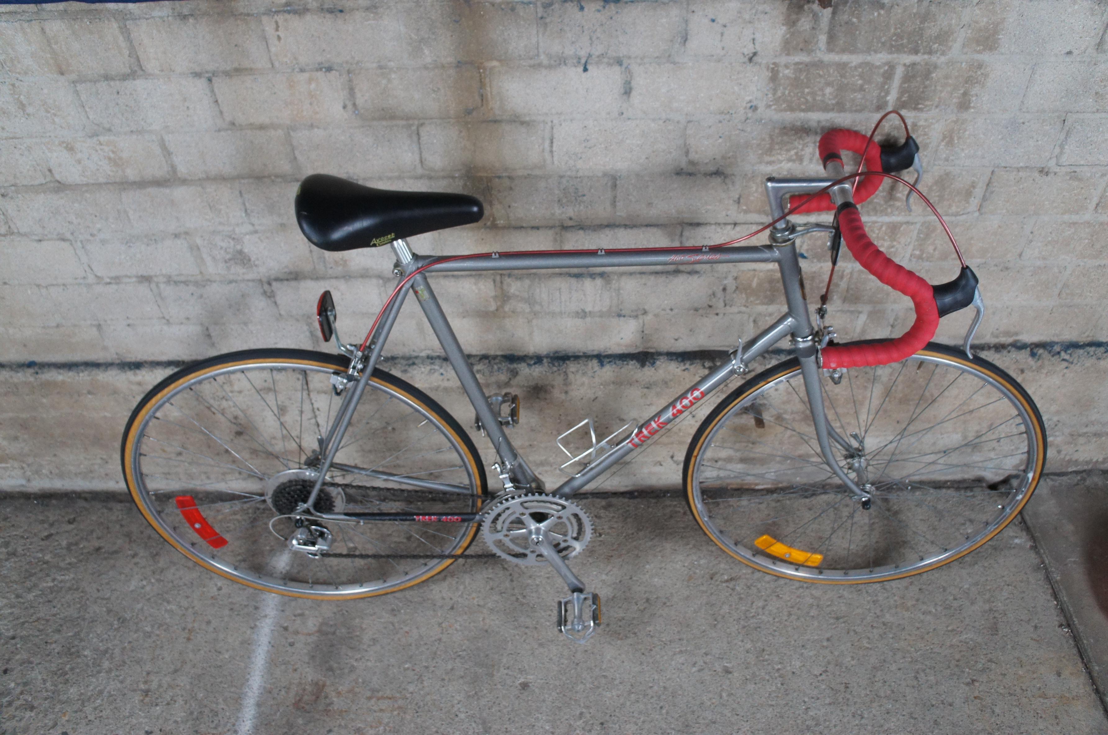 1980s Vintage Trek 400 Mens Touring Steel Road Bike Bicycle Shimano Gray For Sale 1