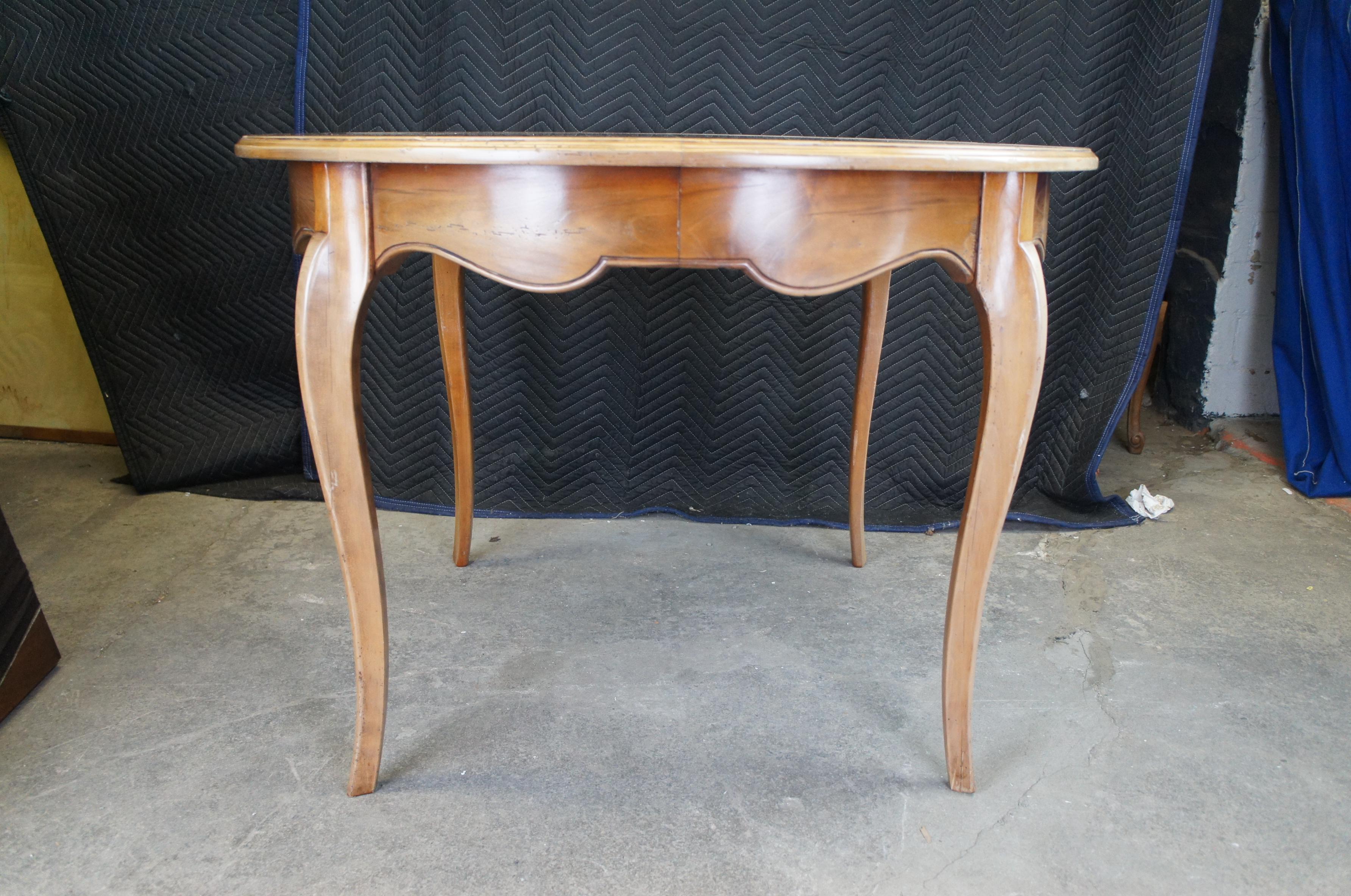 1980s Vintage Tricoire Louis XV Country French Extendable Walnut Dining Table 2