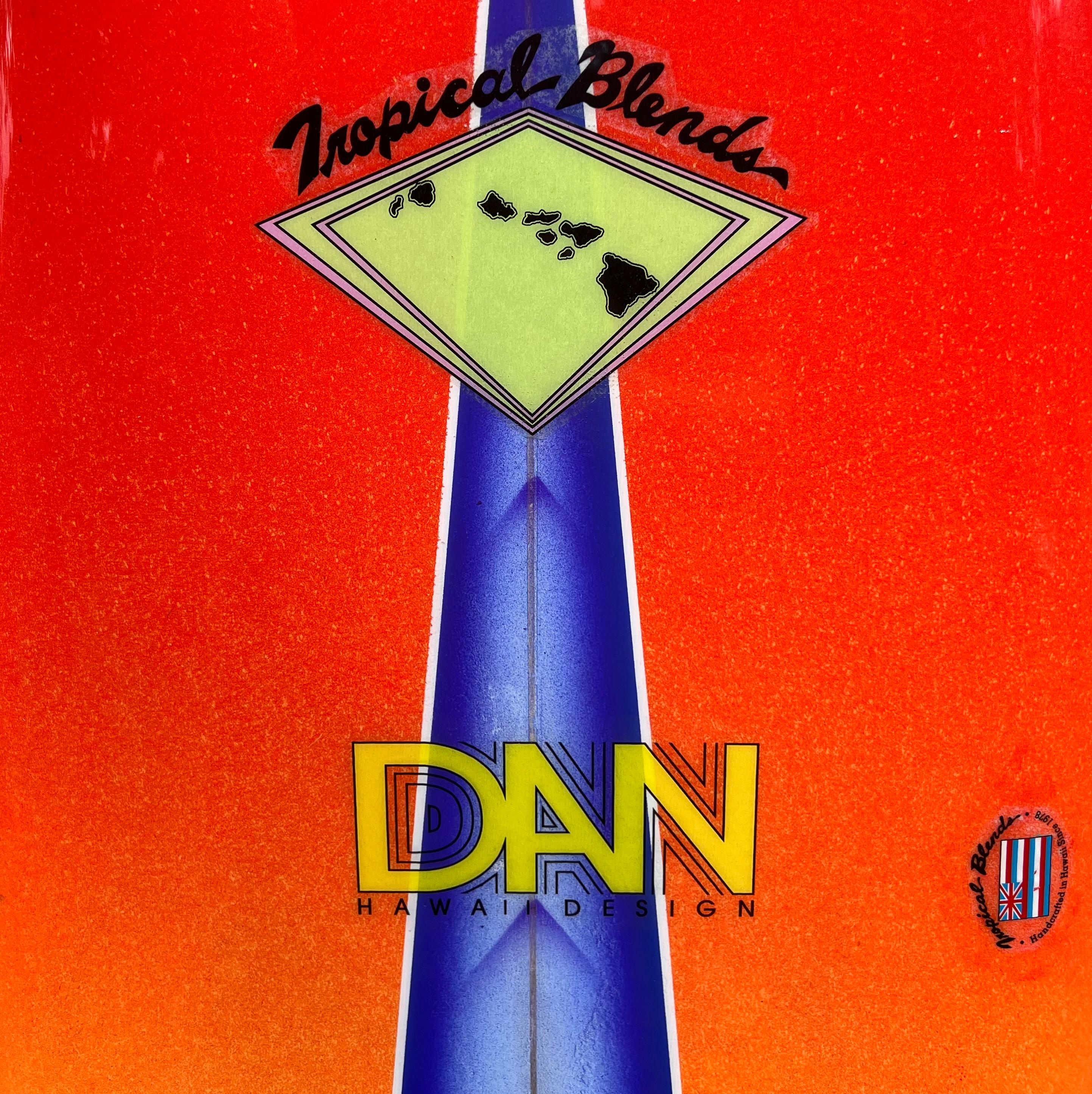 Tabla de surf Vintage de los años 80 Tropical Blends Hawaii por Dan Nakasone Estadounidense en venta