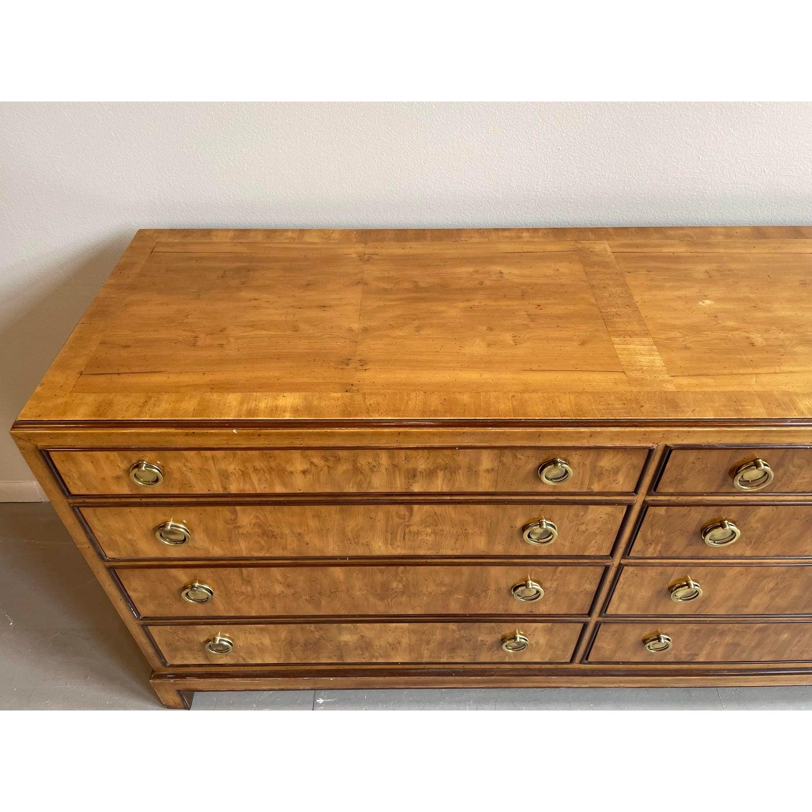 American 1980s Vintage Wooden Drexel Heritage Dresser For Sale
