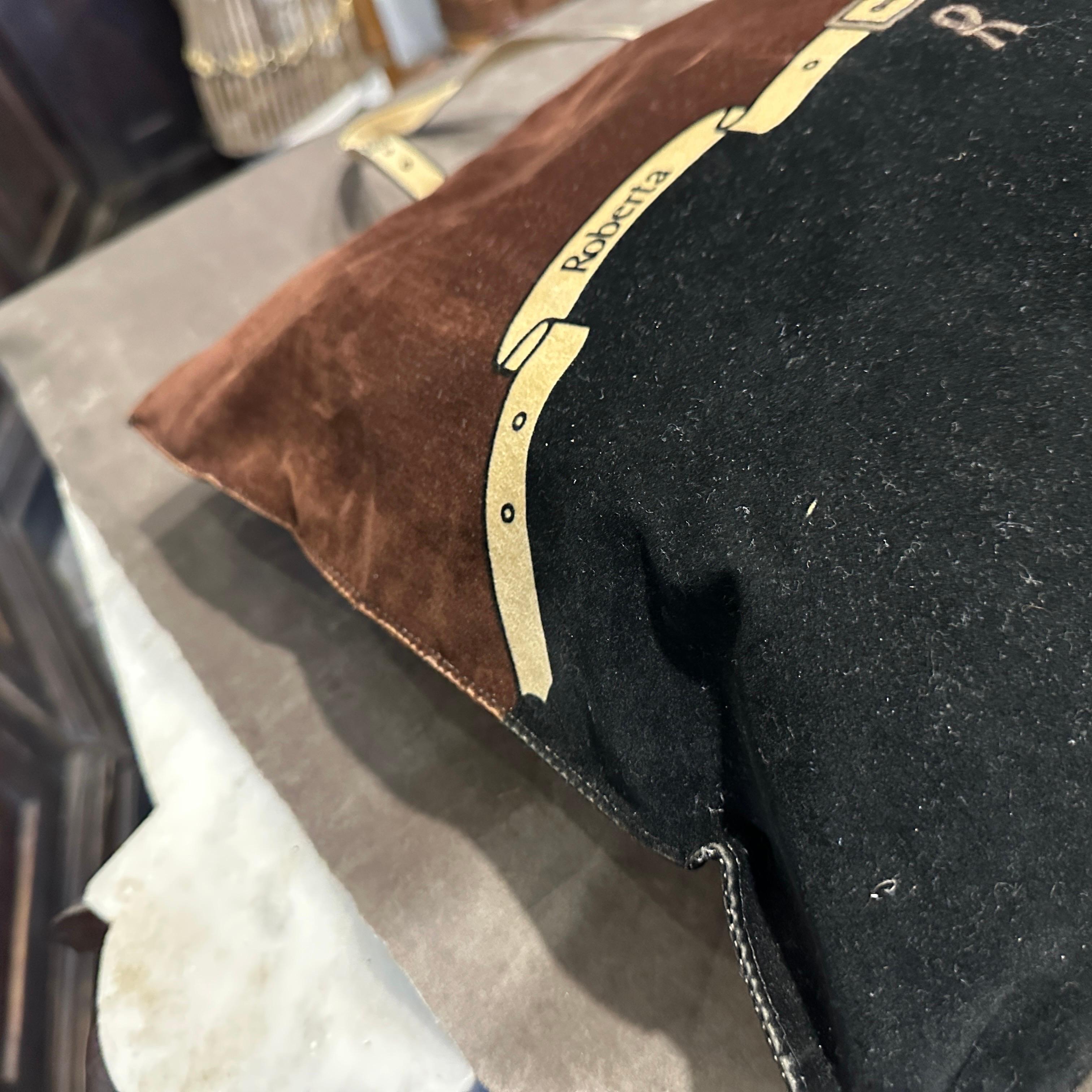 1980s Vitage Suede Tote Bag by Roberta di Camerino For Sale 9