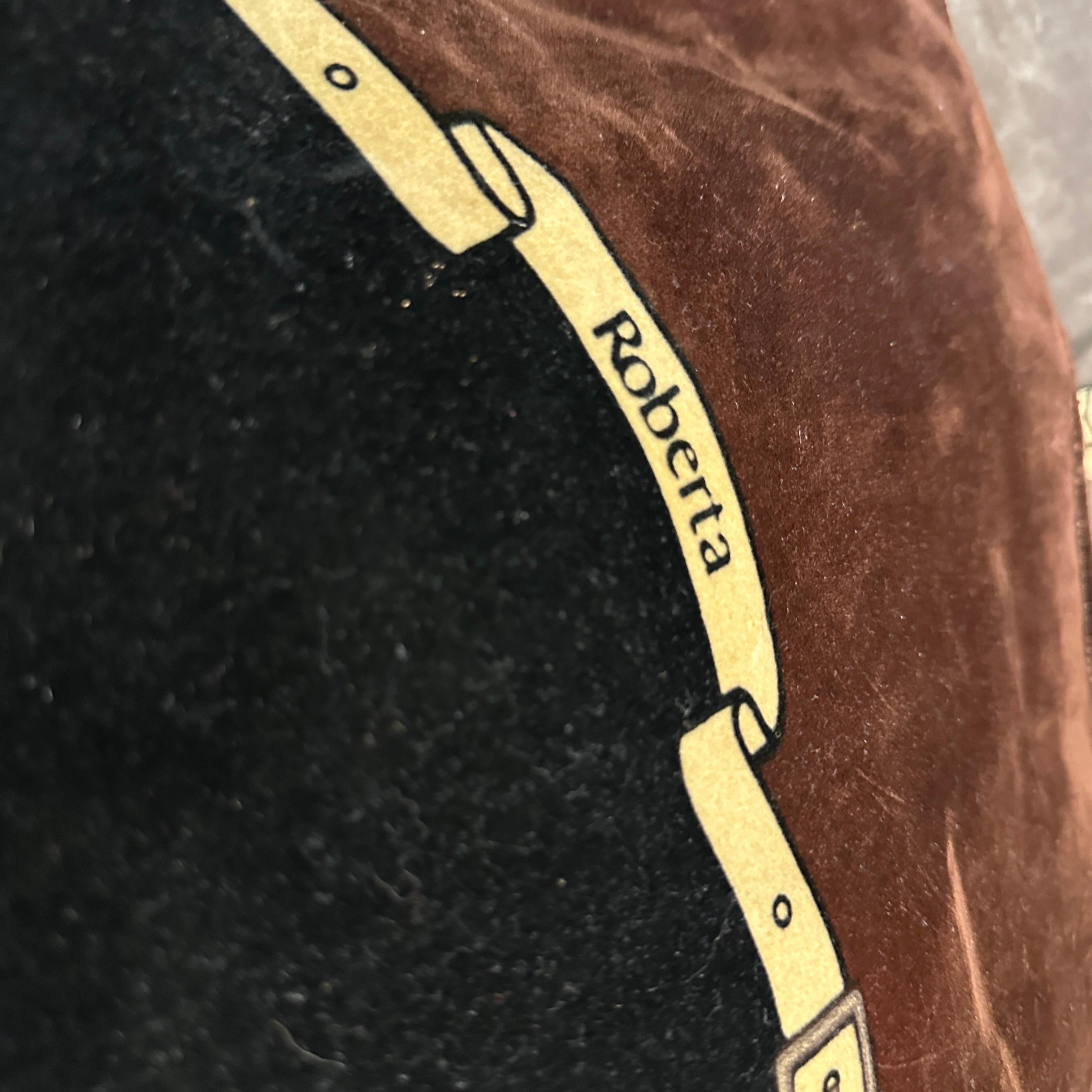1980s Vitage Suede Tote Bag by Roberta di Camerino In Excellent Condition For Sale In Aci Castello, IT