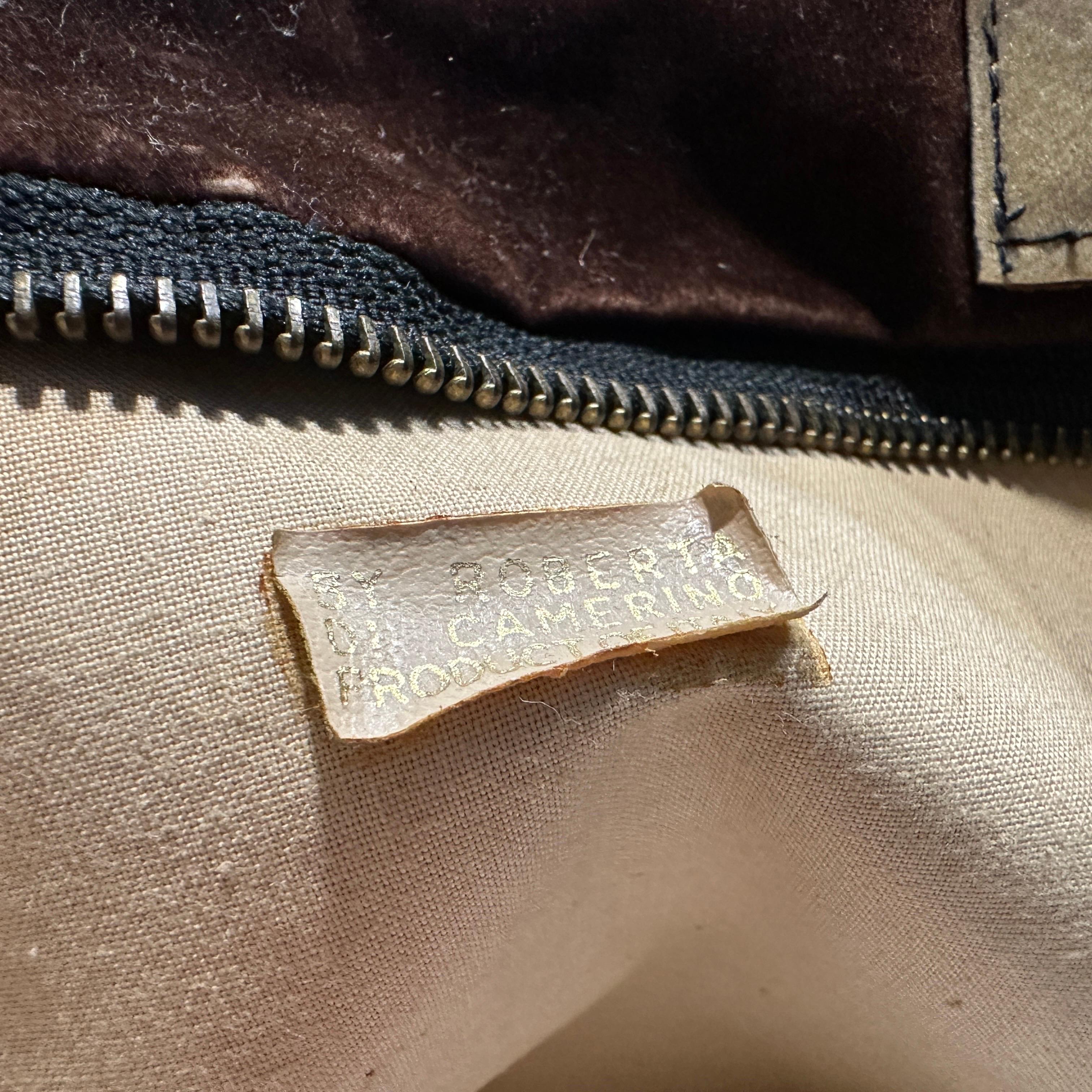 1980s Vitage Suede Tote Bag by Roberta di Camerino For Sale 2