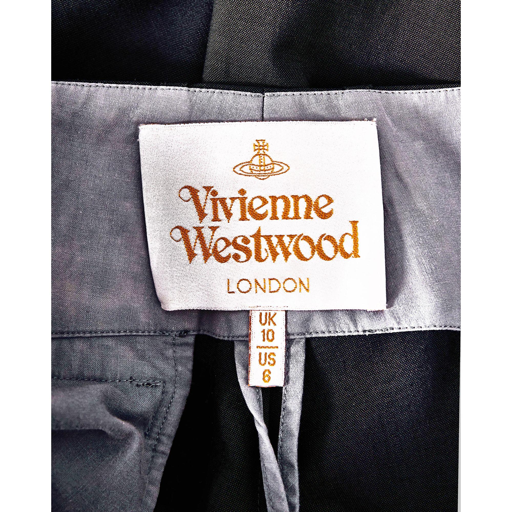 1980's Vivienne Westwood Deep Gray Wool Capri Trouser 2