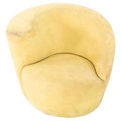 1980s Vladimir Kagan Directional Nautilus Swivel Lounge Chair, Ultrasuede (2x)
