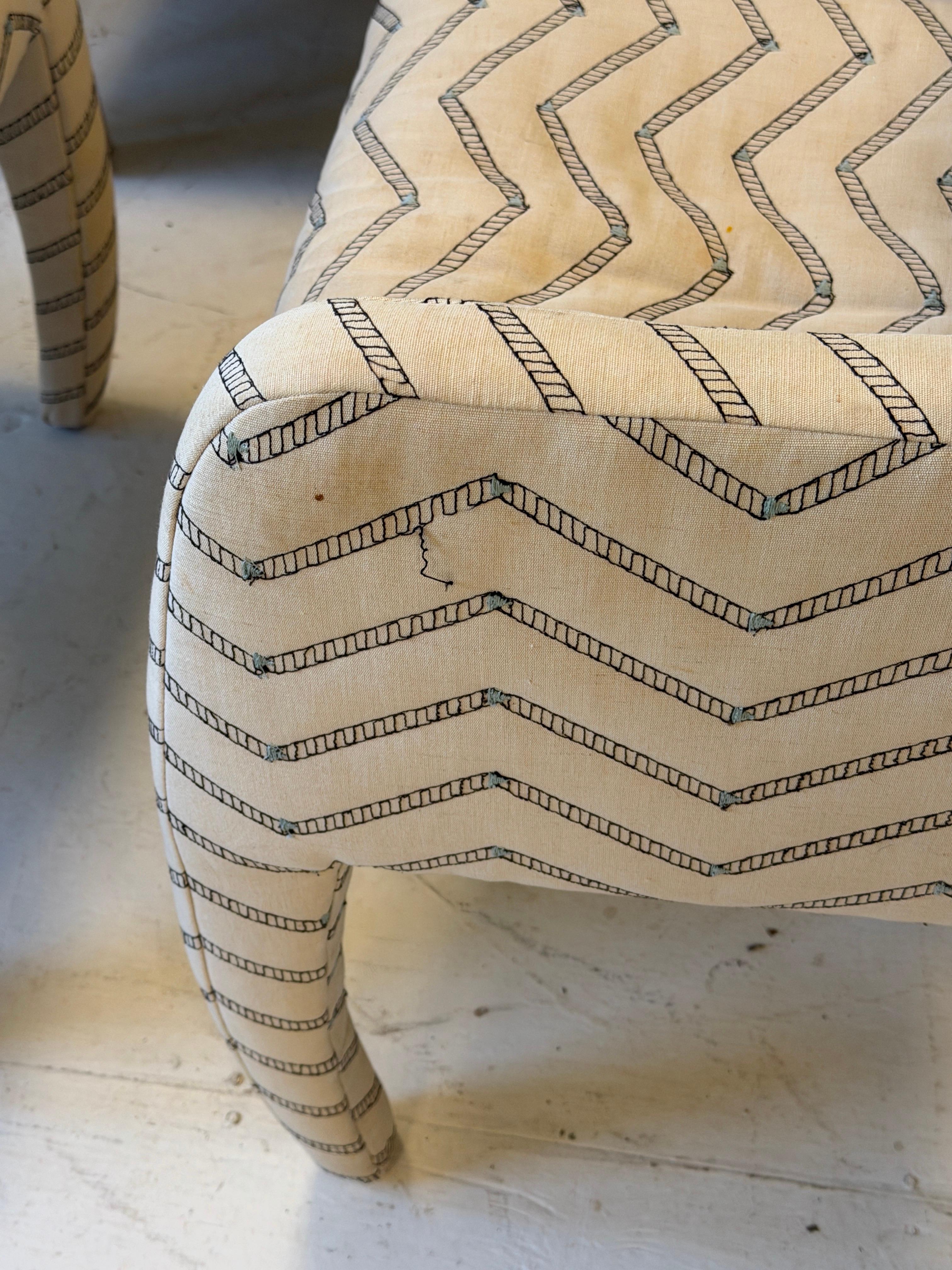 1980s Vladimir Kagan for Directional Upholstered Dining Chairs Set of 8 (Polster)