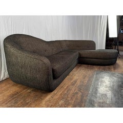 1980s Vladimir Kagan Style Serpentine Sectional Sofa by Carter Furniture