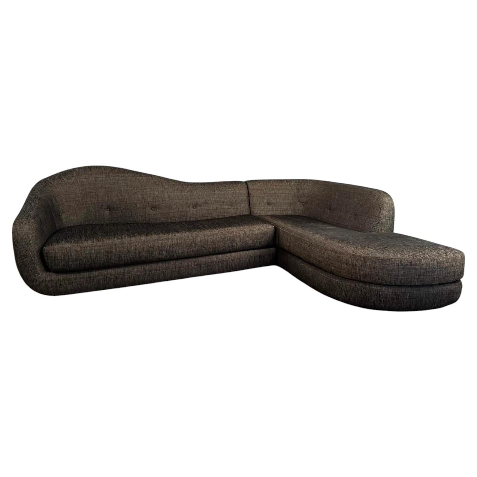 1980s Serpentine Sectional Sofa by Carter Furniture