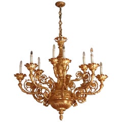 Waldorf Astoria Louis XVI Bronze Gold Gilt Chandelier