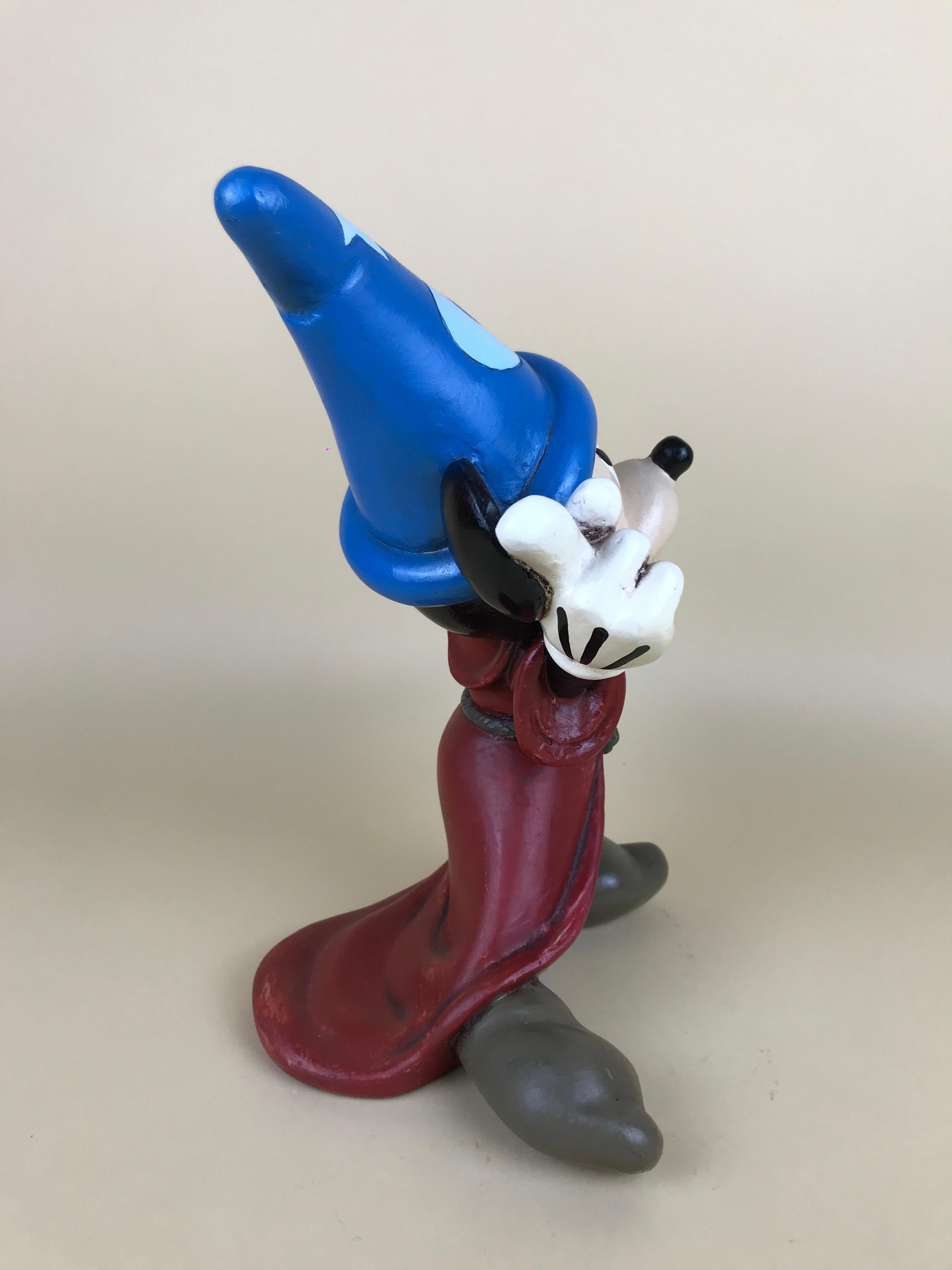 English 1980s Walt Disney Mickey Mouse Sorcerer's Apprentice Statue in Fiberglass For Sale