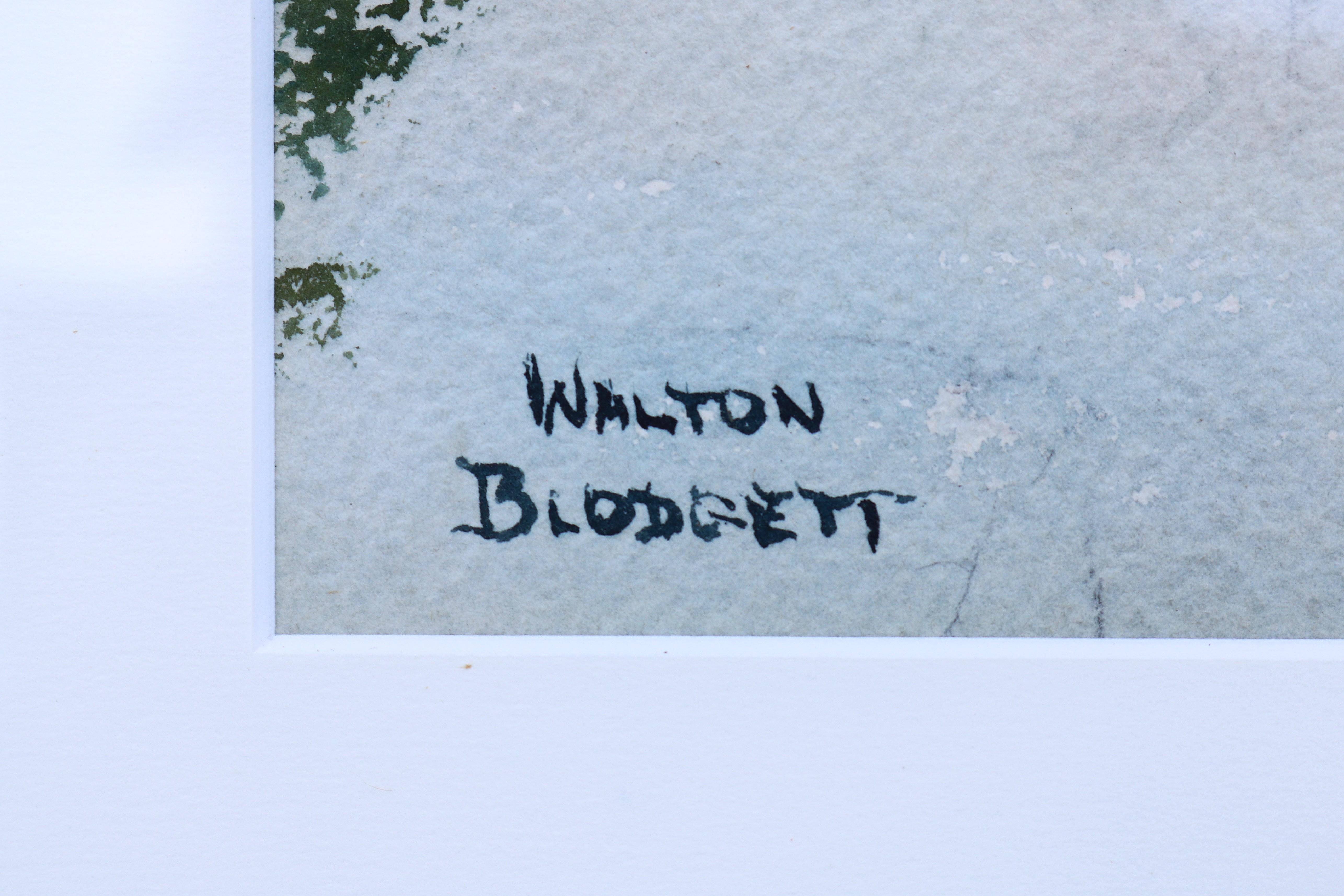 Walton Blodgett New England Townes degli anni '80, stampa litografica firmata, opera d'arte incorniciata in vendita 10