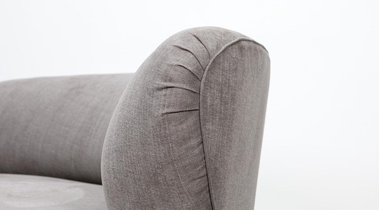 1980s Warm Grey, New Upholstery Sofa by Vladimir Kagan 5