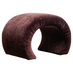 1980s Waterfall Bench in Mohair
