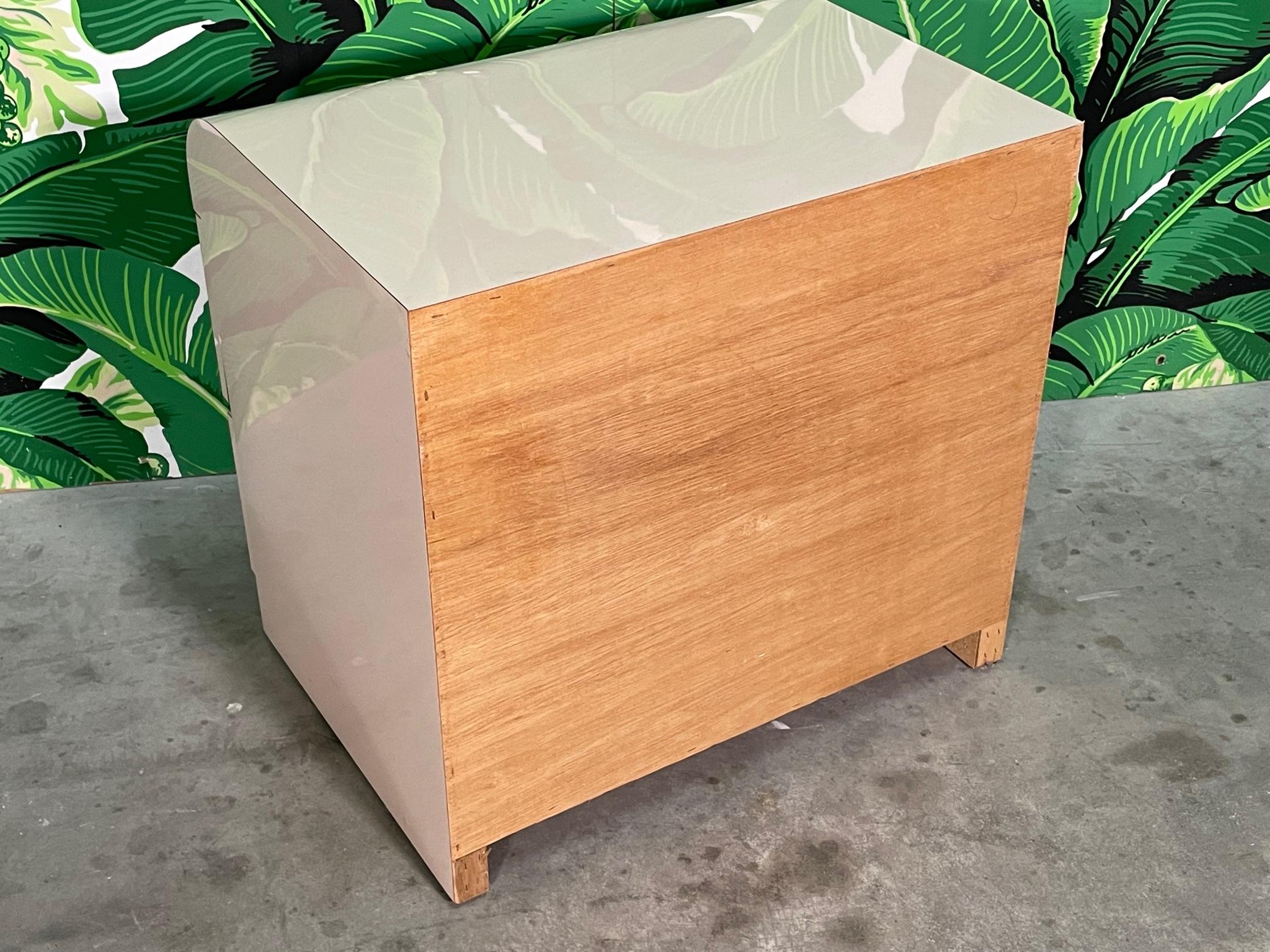 Formica 1980s Waterfall Style Nightstand
