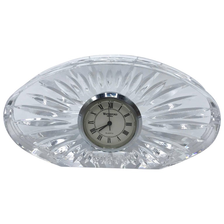 1980s Waterford Crystal Desk Clock at 1stDibs | waterford desk clock,  waterford crystal table clock