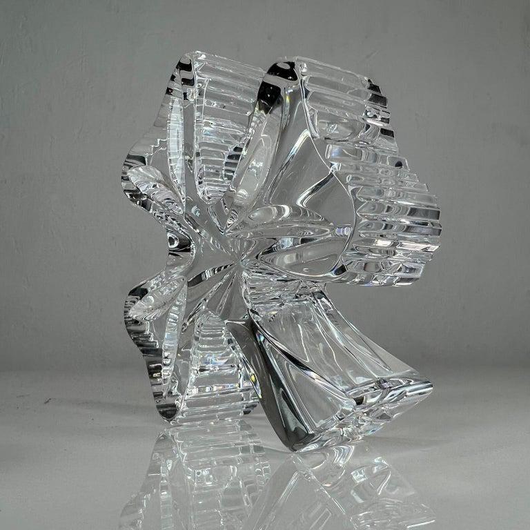 1980s Waterford Crystal Lucky Irish Shamrock Paperweight  For Sale 2