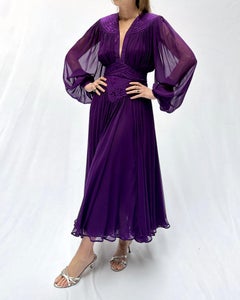 1980s WAYNE CLARK LONG SLEEVE COCKTAIL DRESS