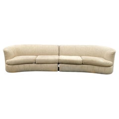 1980s Weiman Curved Channel Back Two Piece Sectional