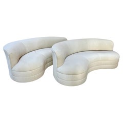 1980s Weiman Kidney-Shaped Sofas, a Pair
