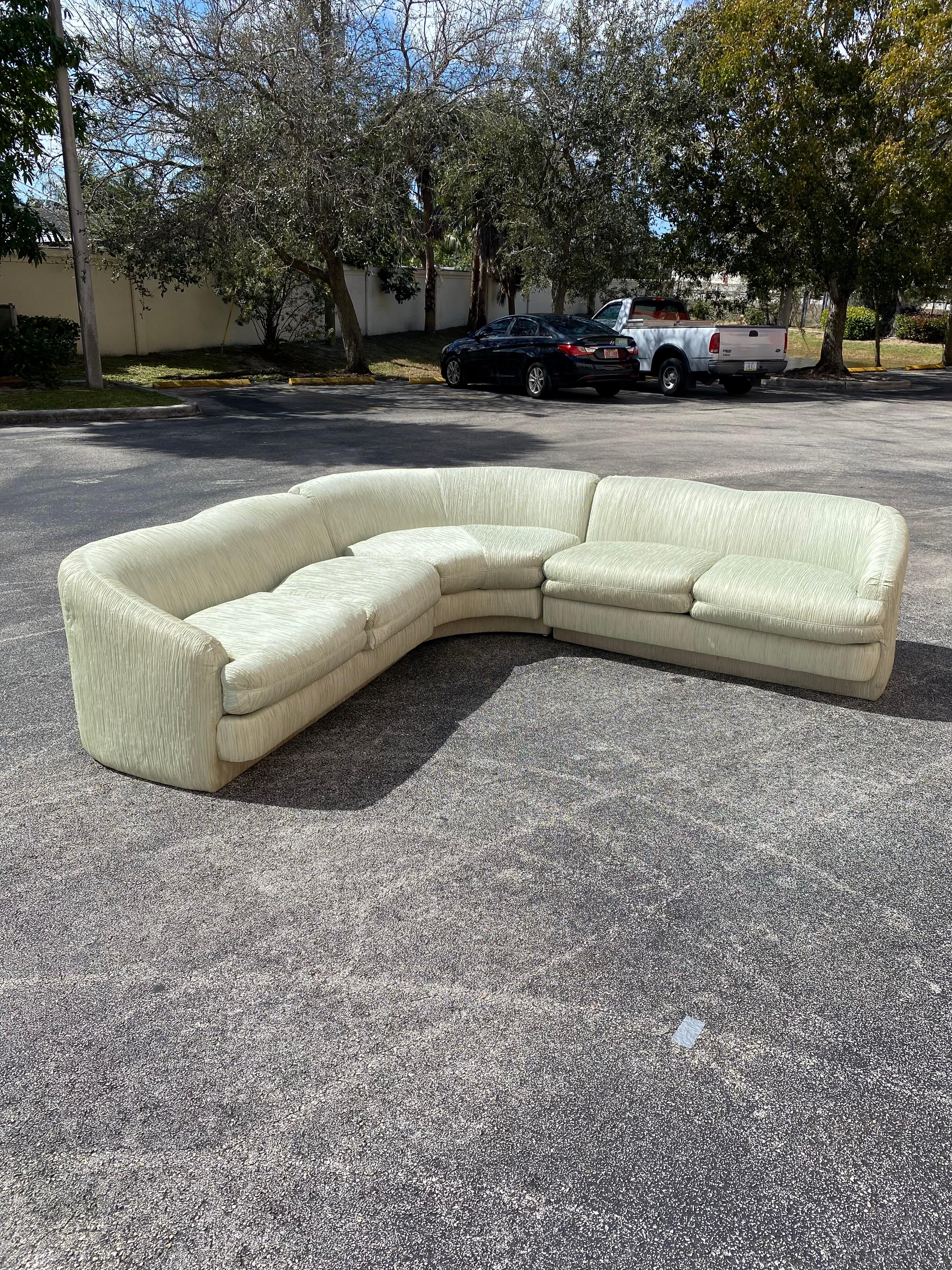 mint green sectional sofa