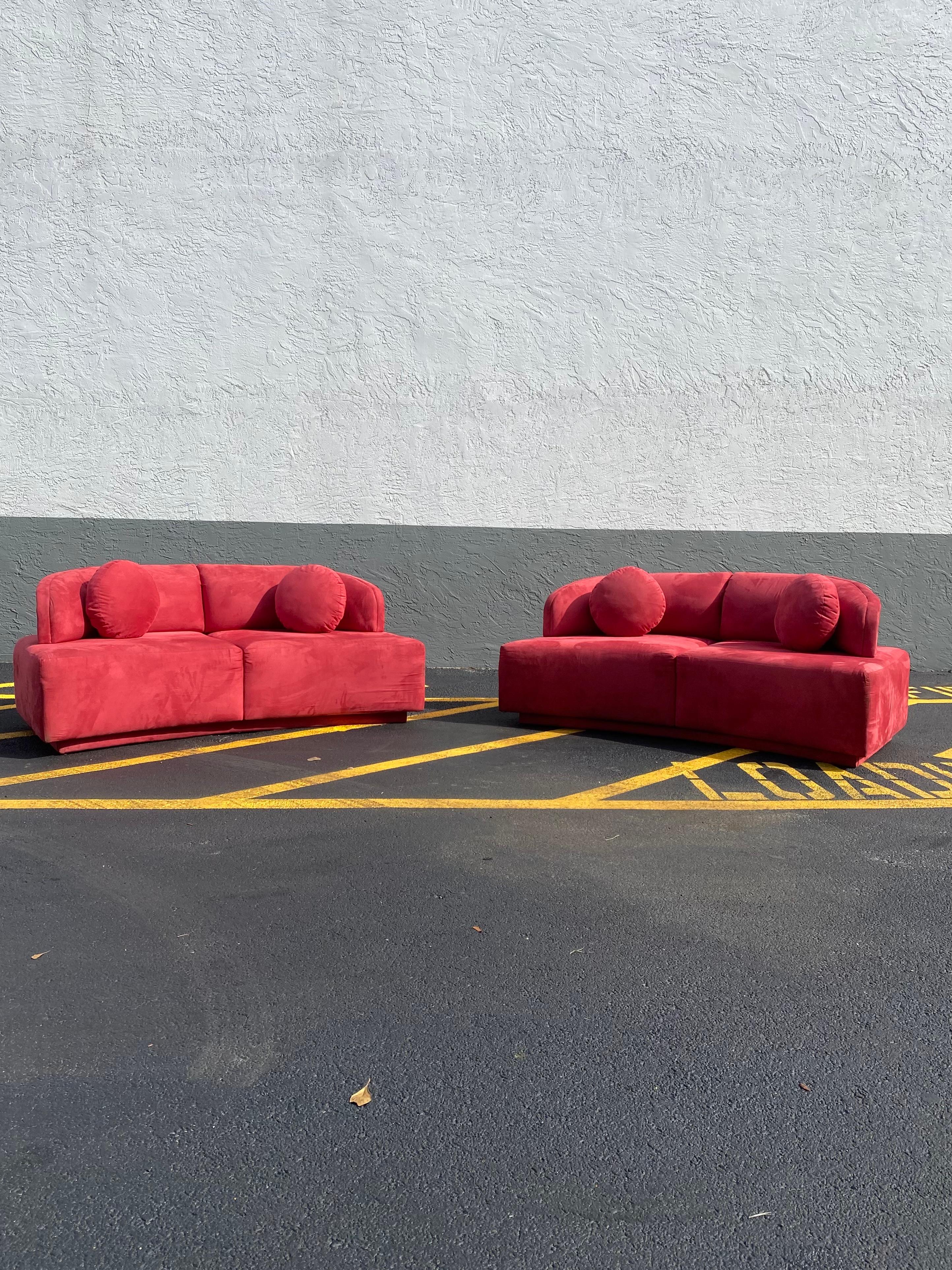 red cloud couch