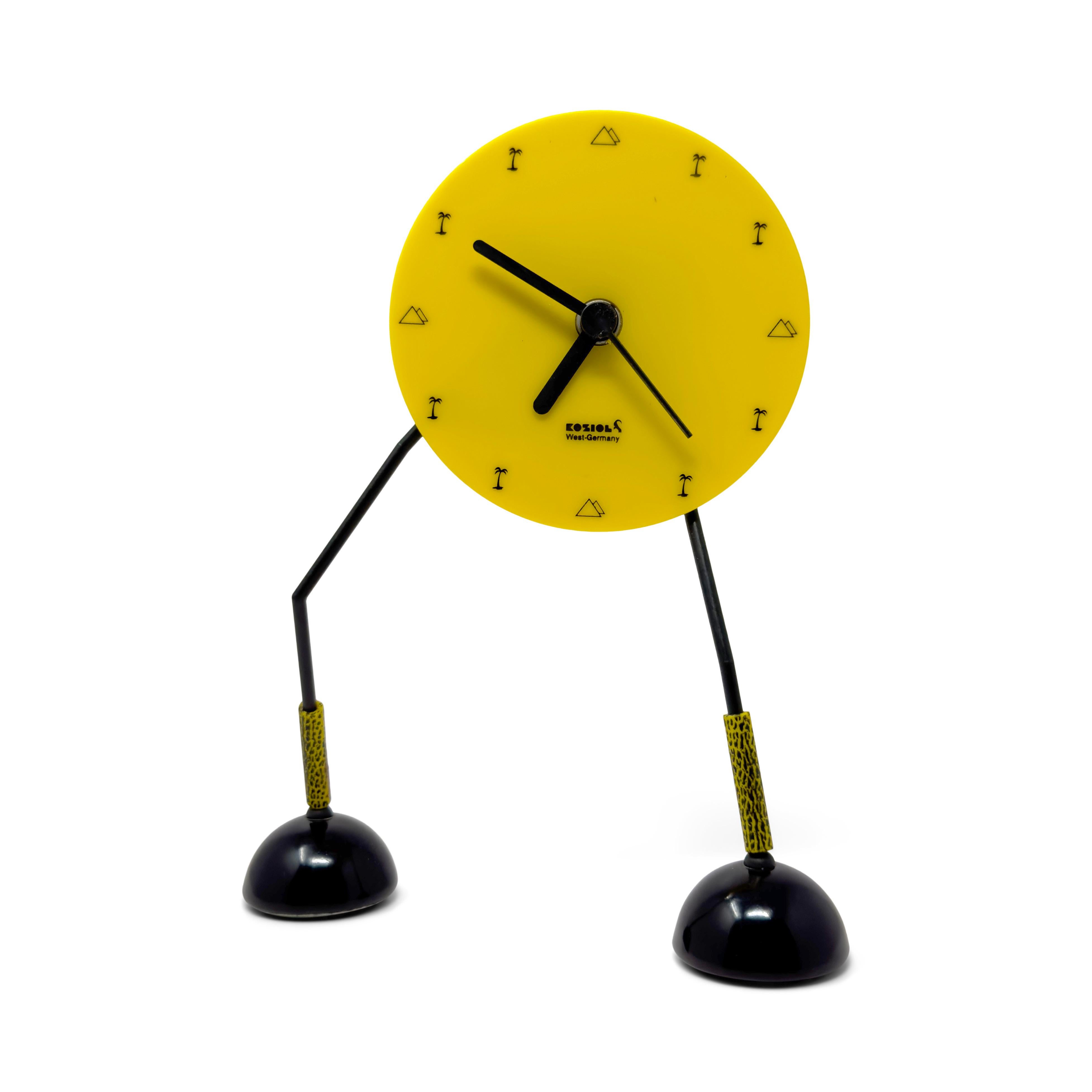 Metal 1980s West German Postmodern Desk Clock by Koziol