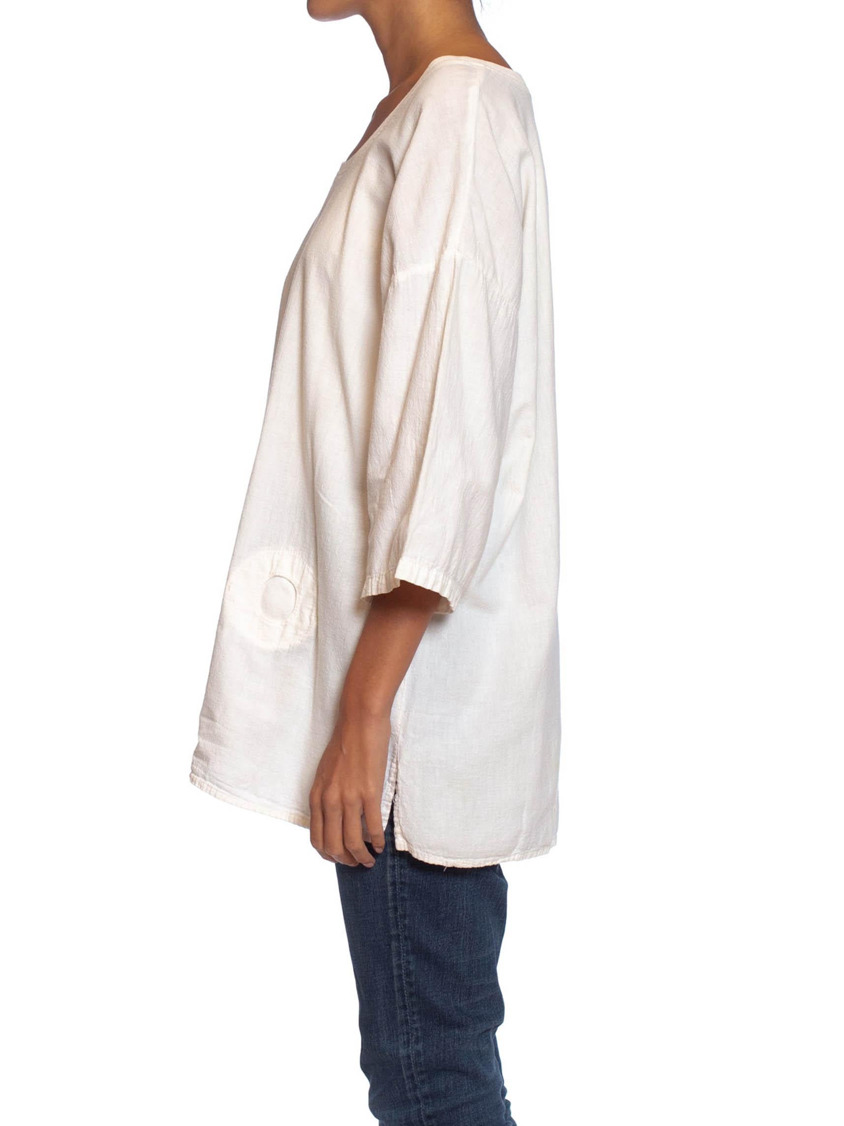 da uomo o donna 1980S Cotone Bianco Tessuto Oversize  Maglietta con cerchi 3D in vendita