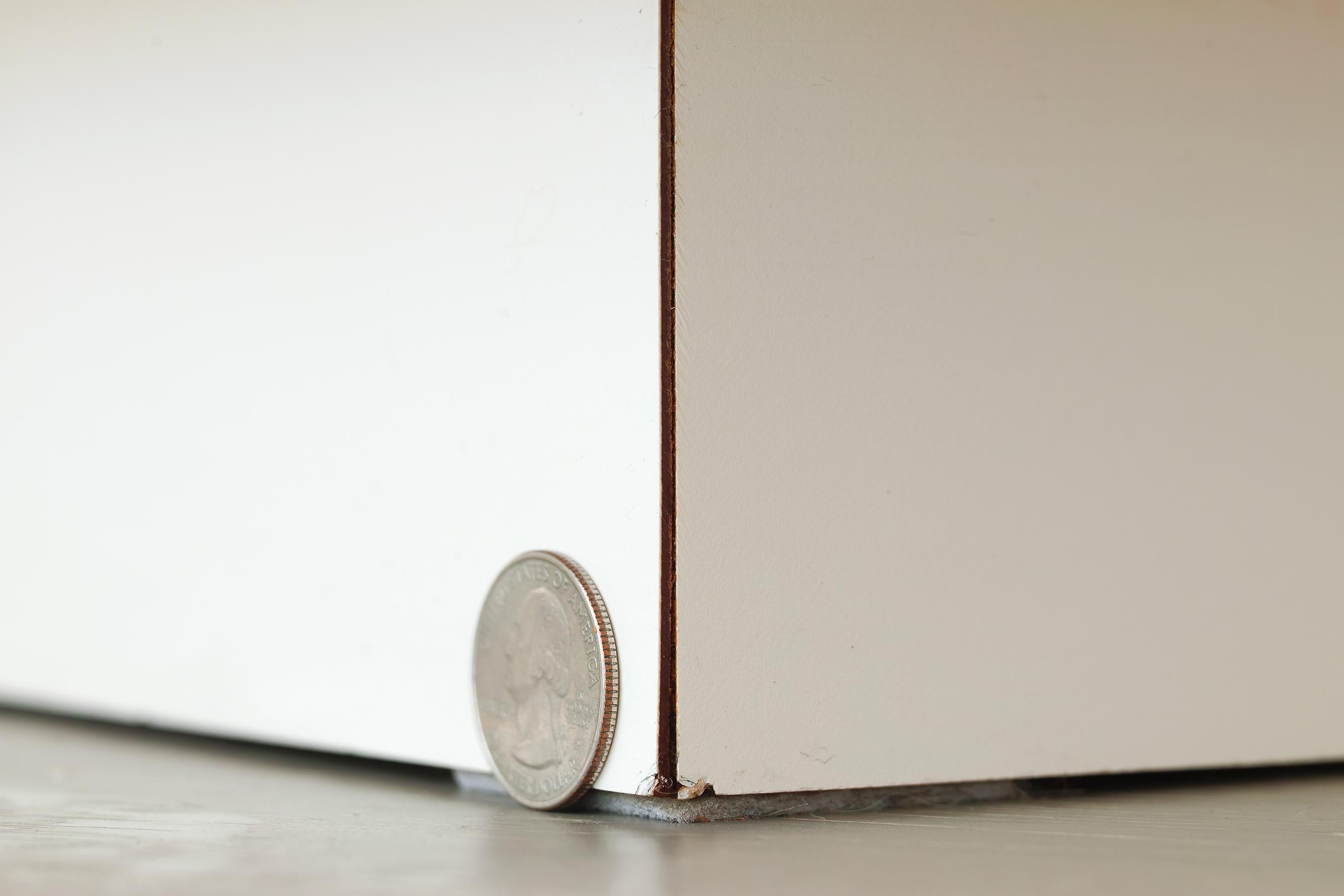 1980s White Formica Plinth Square End Tables For Sale 4