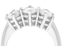 Vintage White Gold 1.18 Carat Diamond Three-Stone Trilogy Engagement Ring