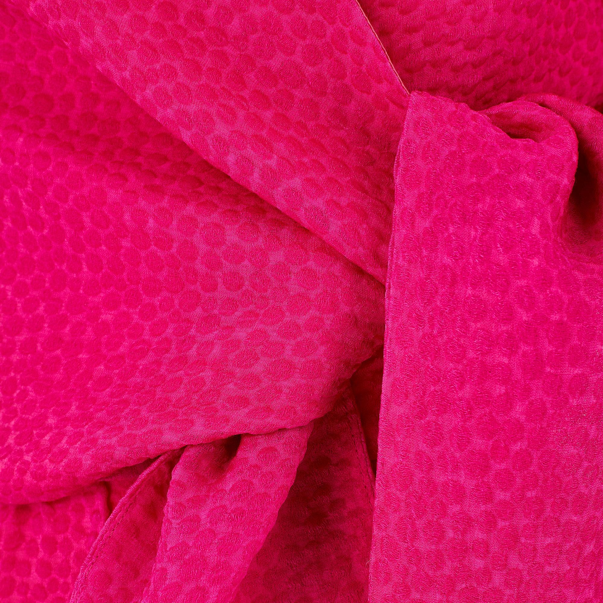 1980s Wim Hemmink Fuchsia One-Shoulder Dress with Wrap-Around Sleeve For Sale 1