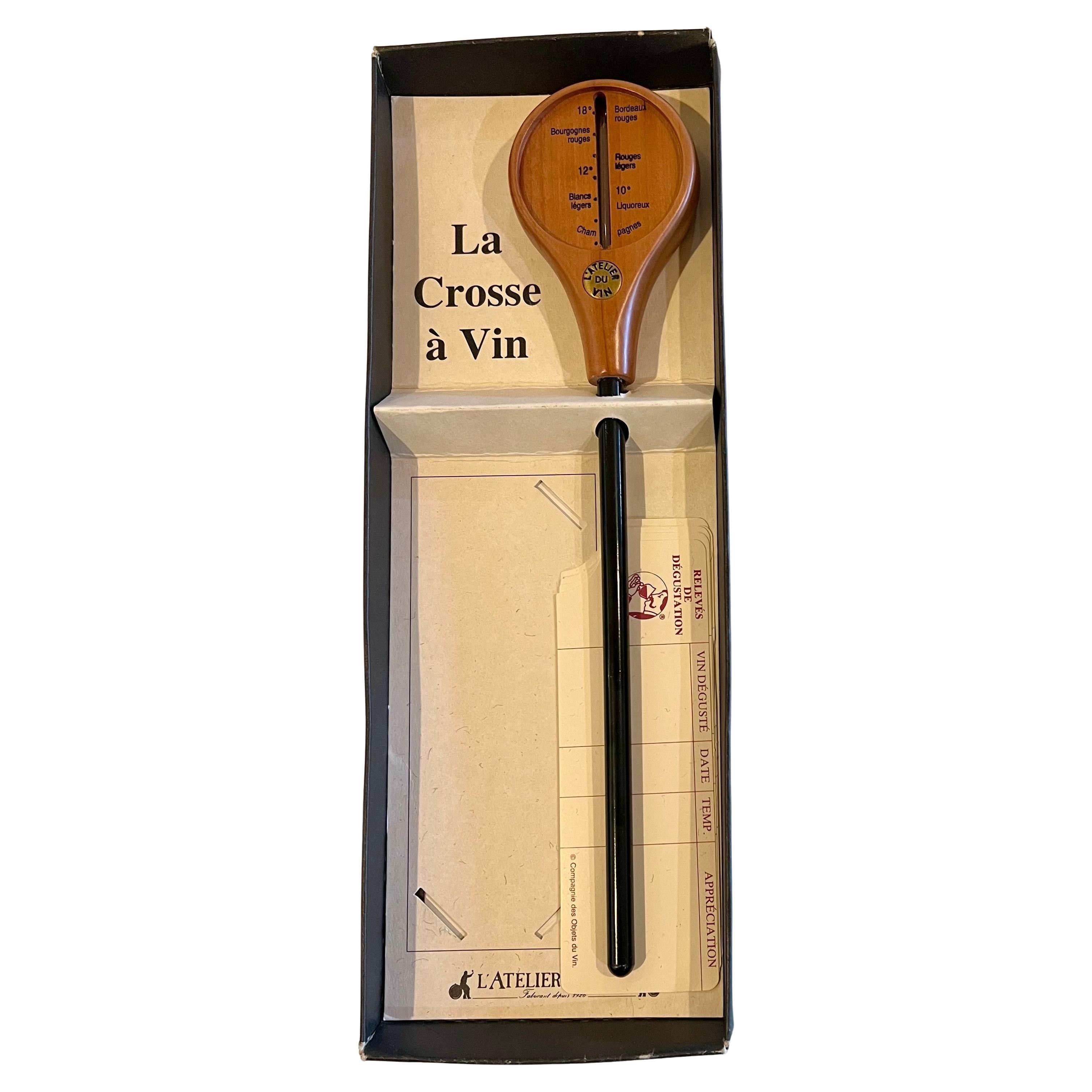 Francese Termometro da vino del 1980 francese L Atellier Du Vin Nuovo Mai Usato in vendita