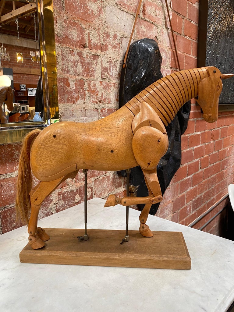 1980s Wood Italian Horse Sculpture at 1stDibs