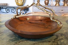 Obstschale aus Holz und Bronze aus den 1980er Jahren, signiert vom Künstler David Marshall