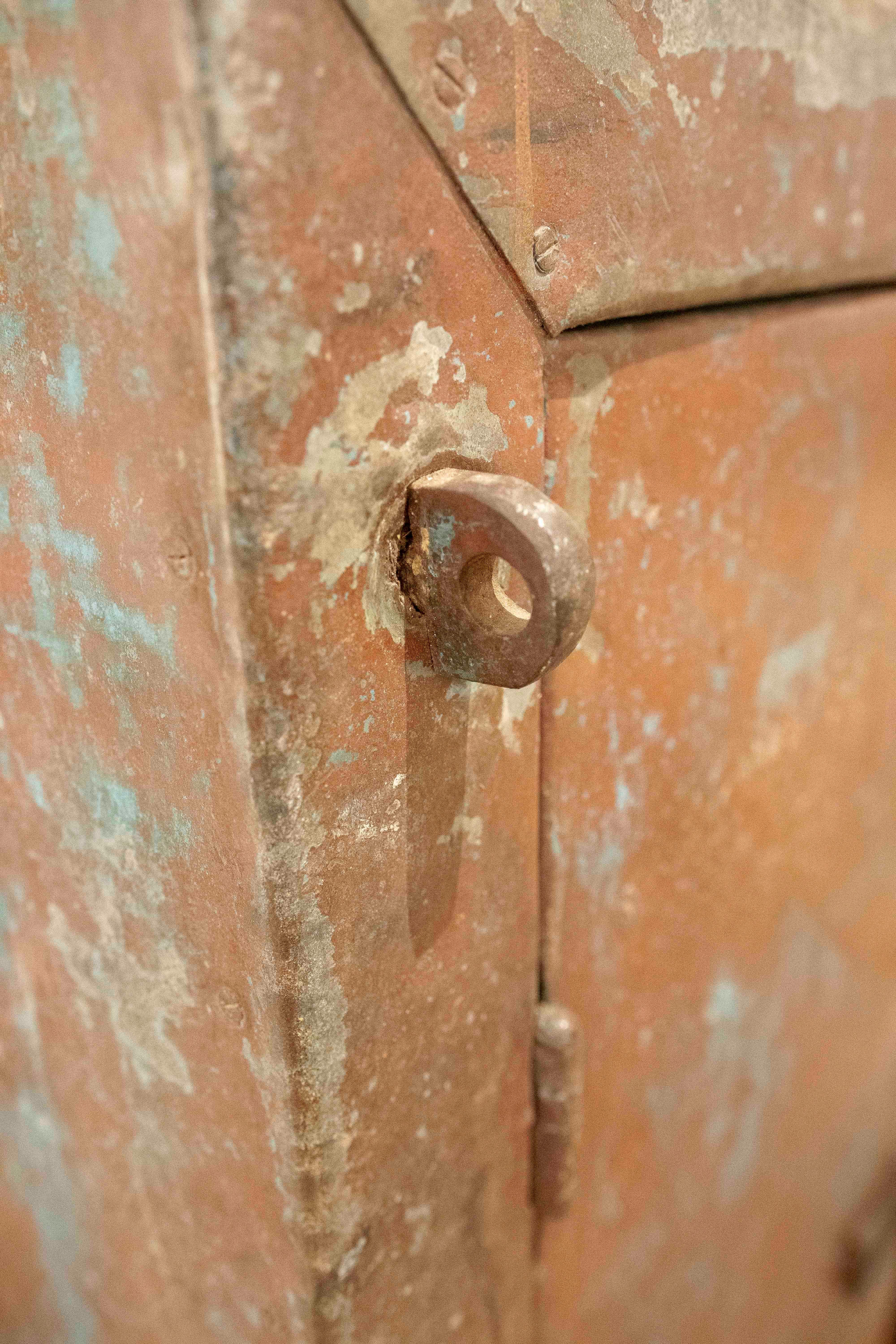 1980s Wooden Doors and Drawers Lined & Metal Deposit Box For Sale 10