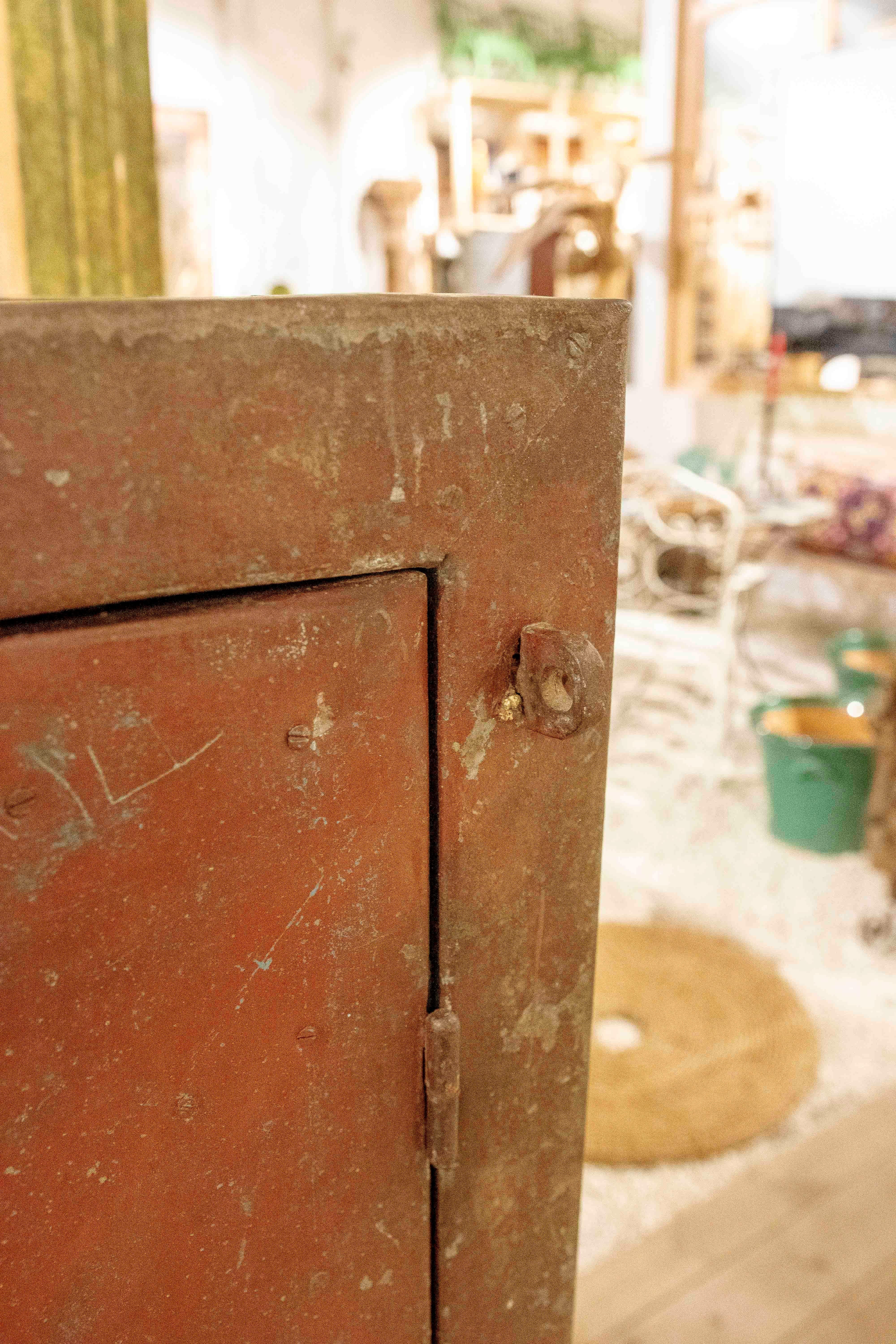 1980s Wooden Doors and Drawers Lined & Metal Deposit Box For Sale 11
