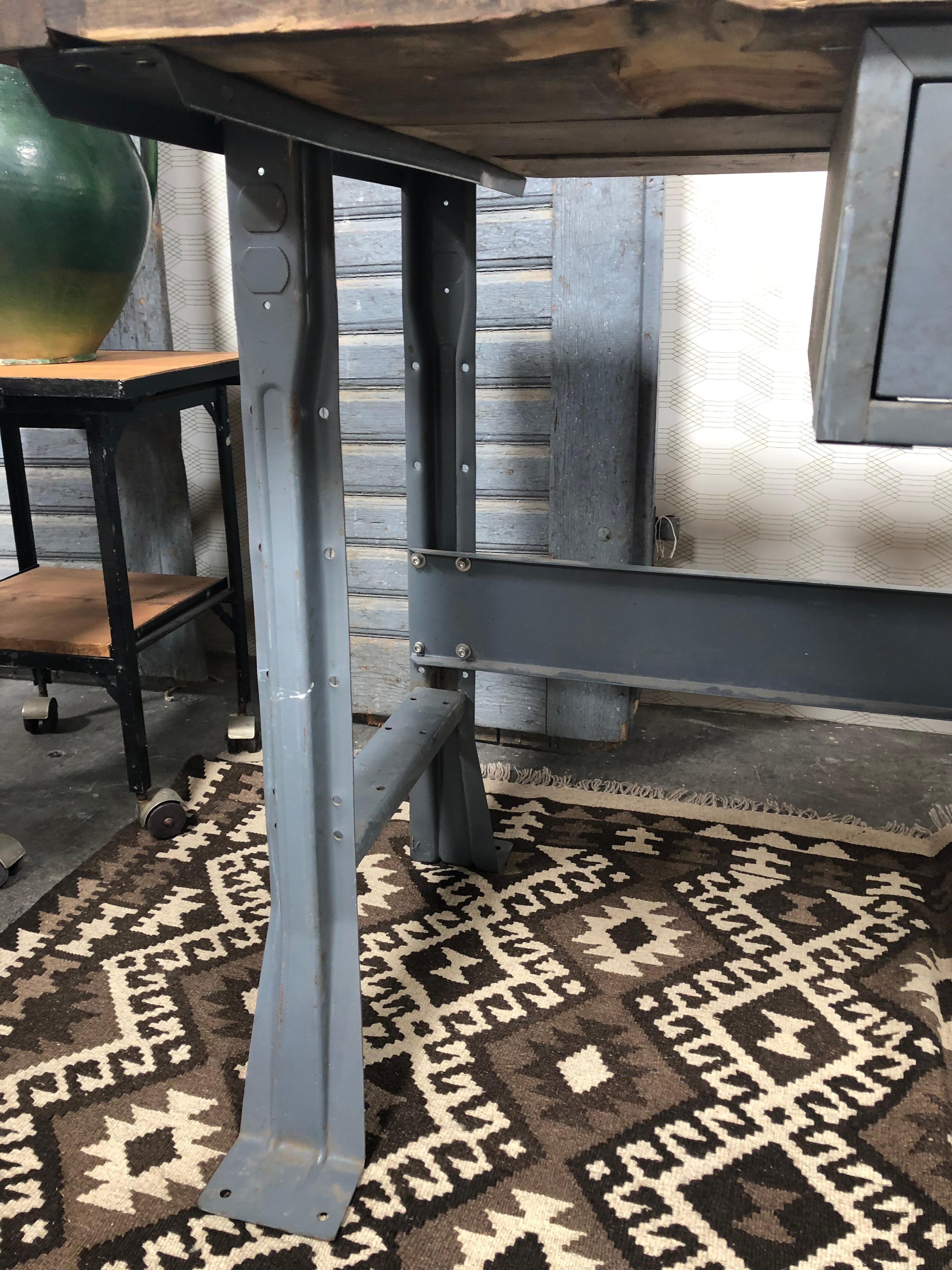 Metal Work Table with Drawer 2