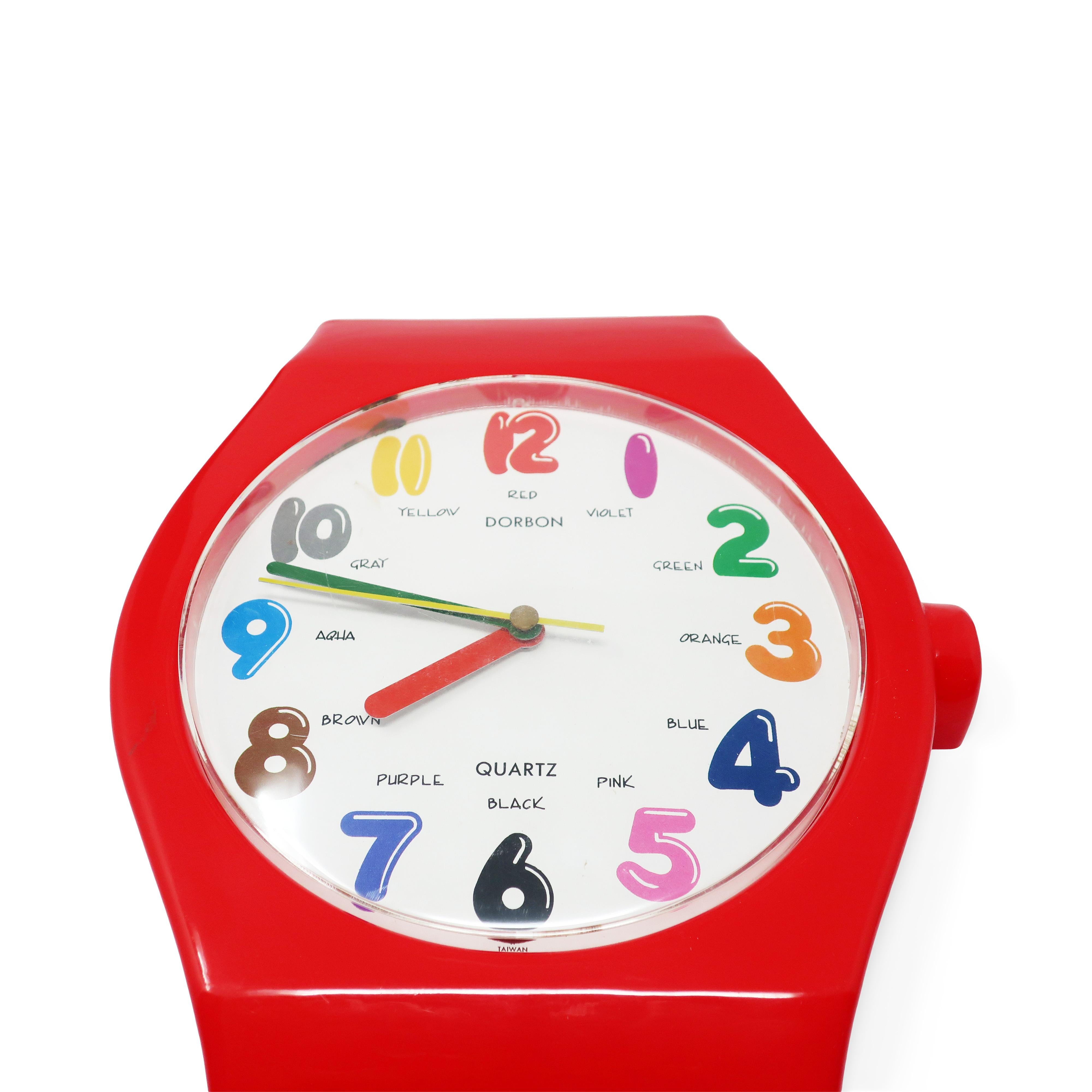 1980s Wristwatch Wall Clock at 1stDibs wrist watch wall clock