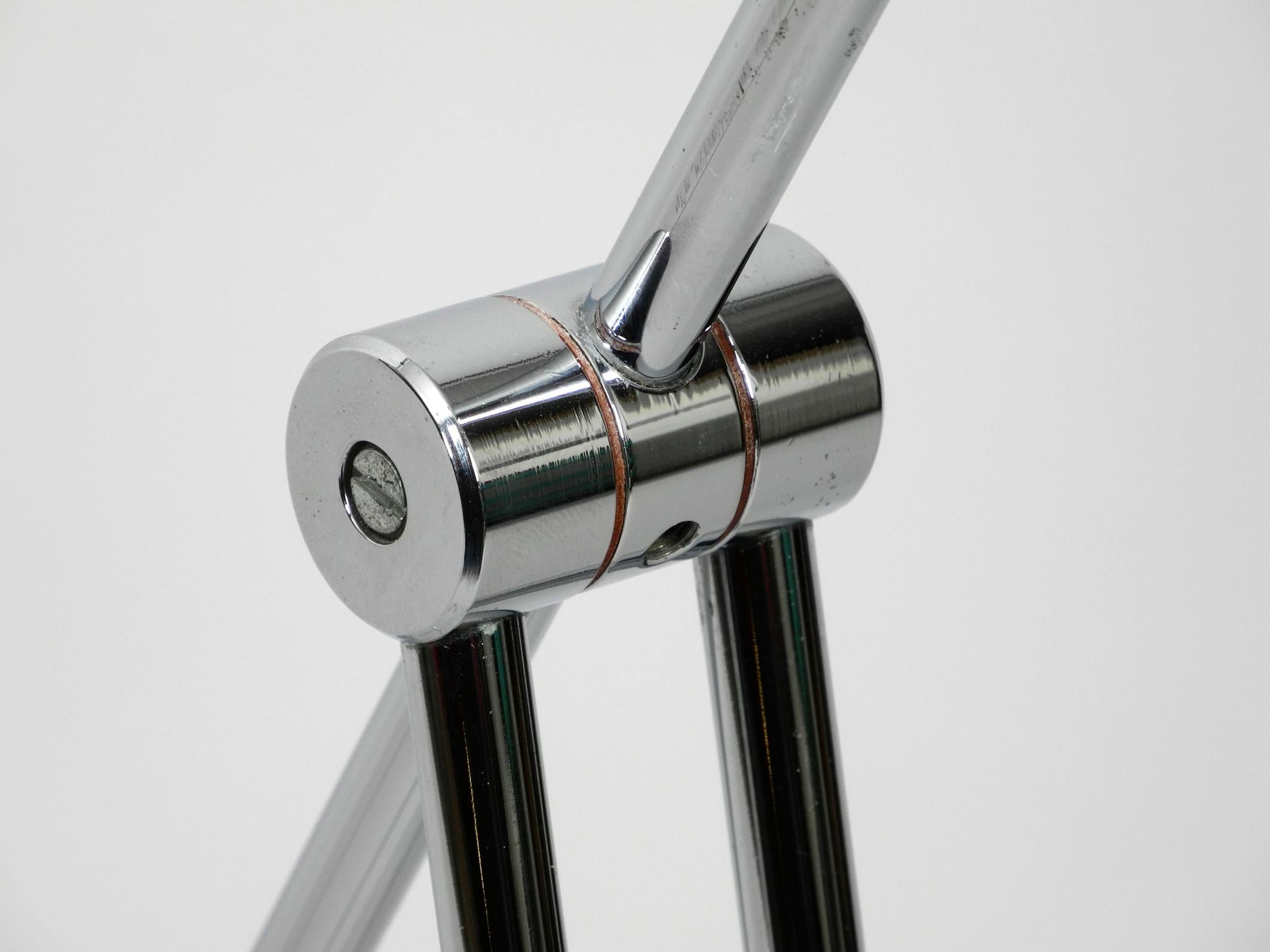 1980s Extra Large Chromed Metal Floor Desk Lamp by Ikea, Model OMI L 705 2