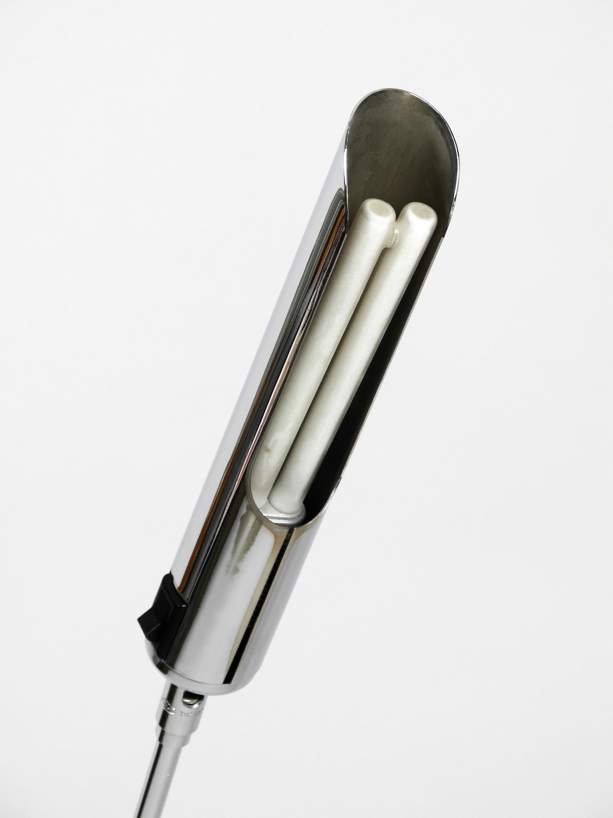1980s Extra Large Chromed Metal Floor Desk Lamp by Ikea, Model OMI L 705 9